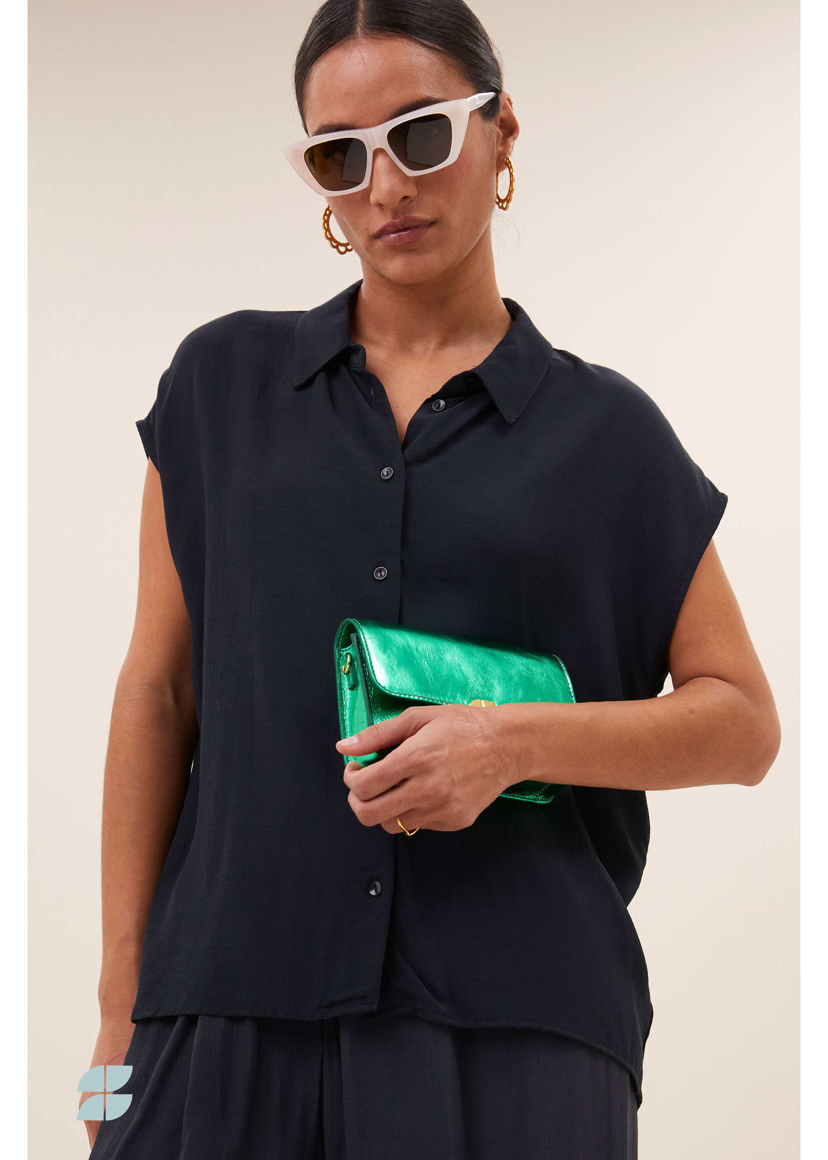 By-Bar By-Bar, kiek viscose top, Graphite, Size: