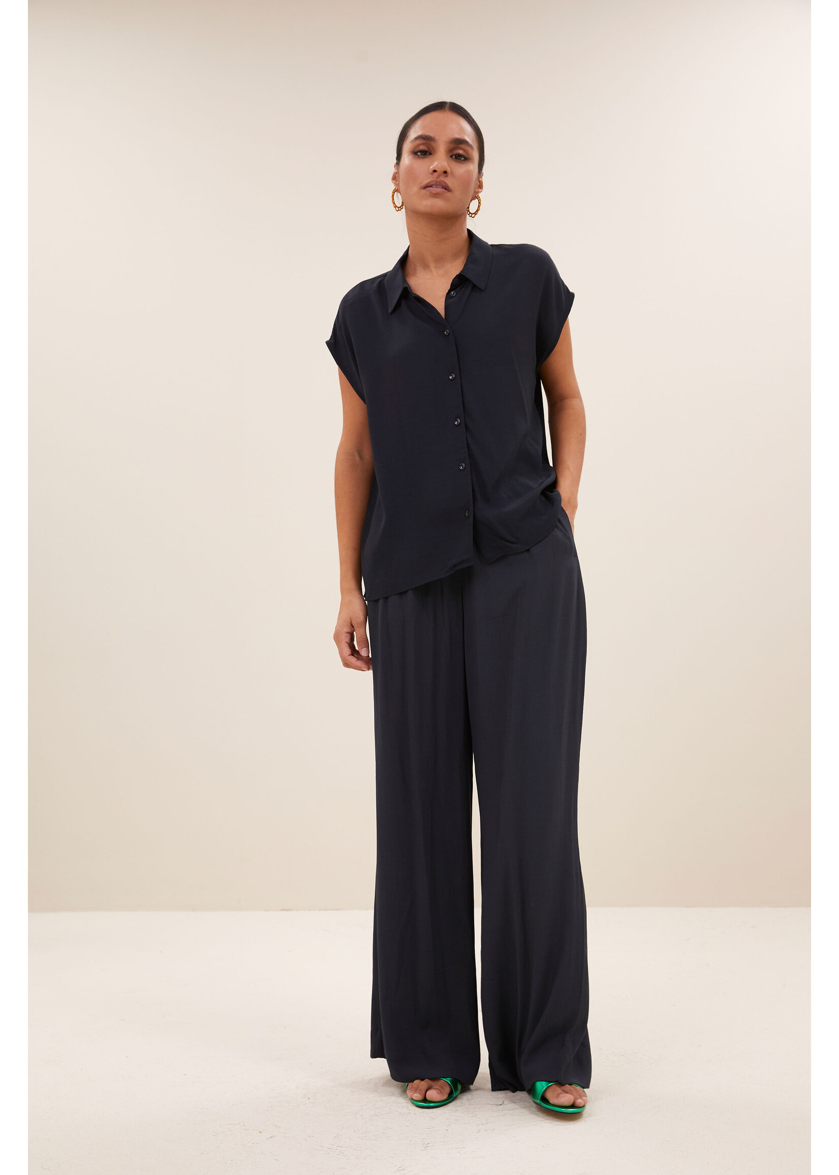 By-Bar By-Bar, benji viscose pants, Graphite, Size: