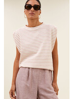 By-Bar By-Bar, diede heavy jersey stripe top, Sunset rose stripe, Size: