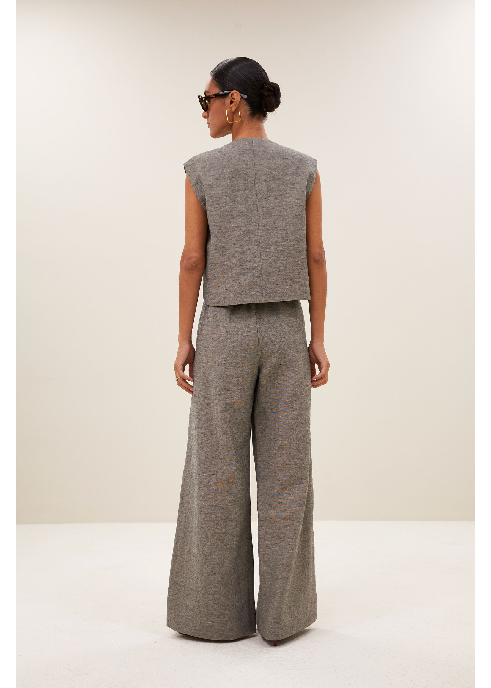 By-Bar By-Bar, benji melange pants, charcoal melee, Size: