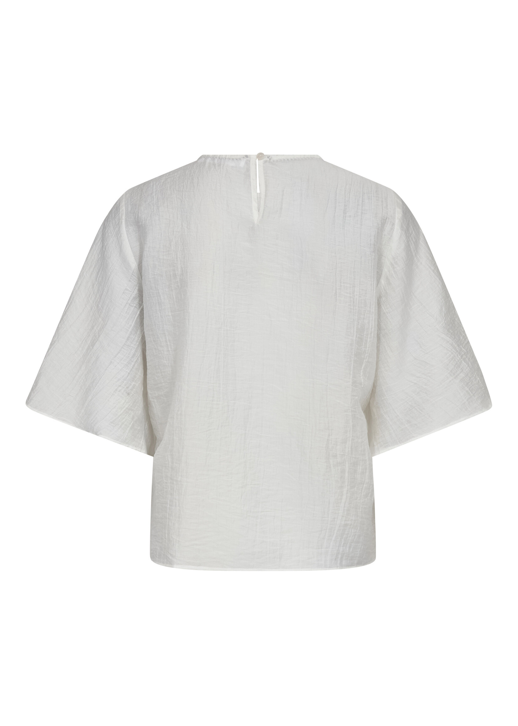 Co Couture Co'Couture, ConnyCC Drape SS Blouse, White, Size: