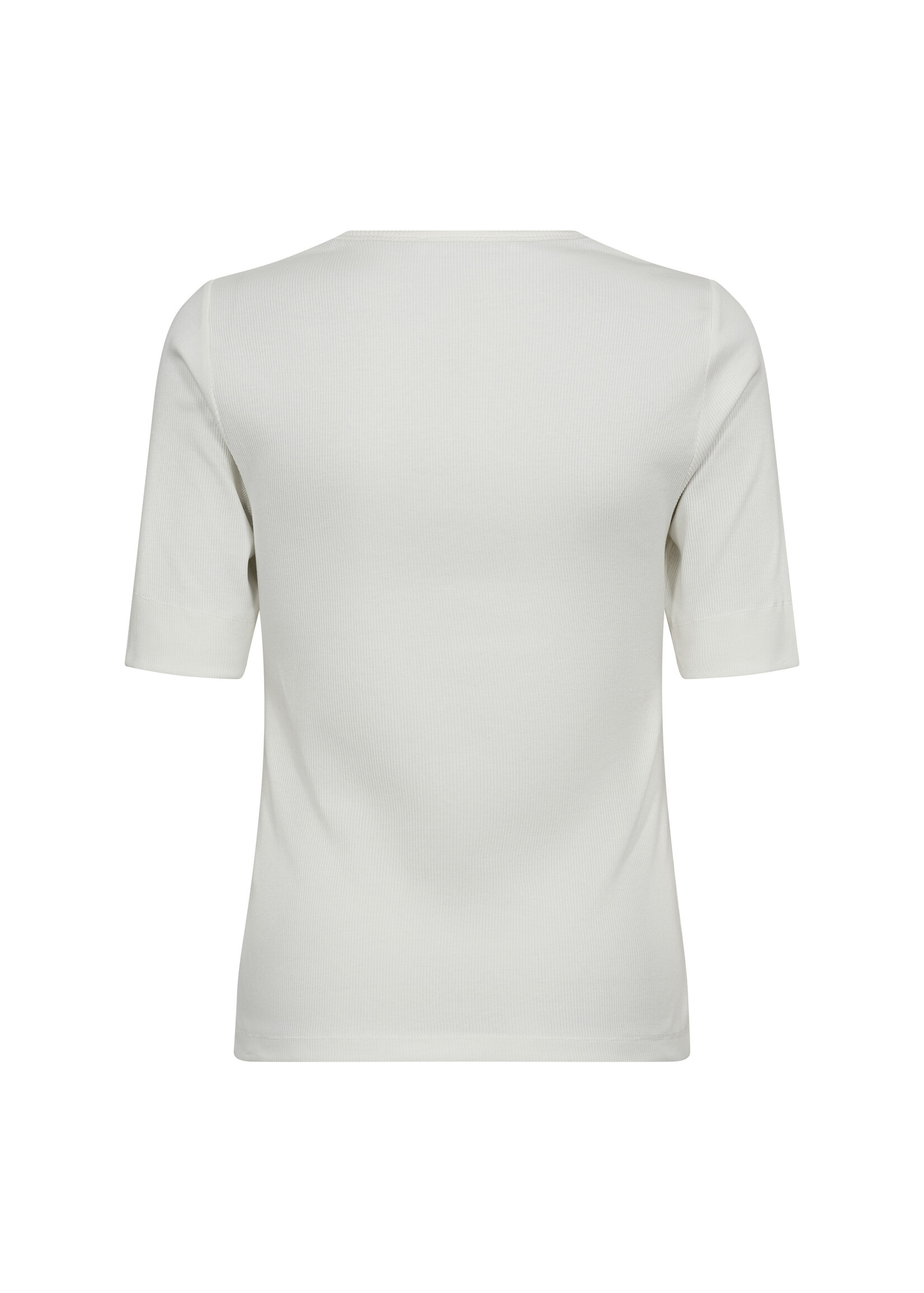 Co Couture Co'Couture, GrannyCC Rib SS V-Tee, Off white, Size: