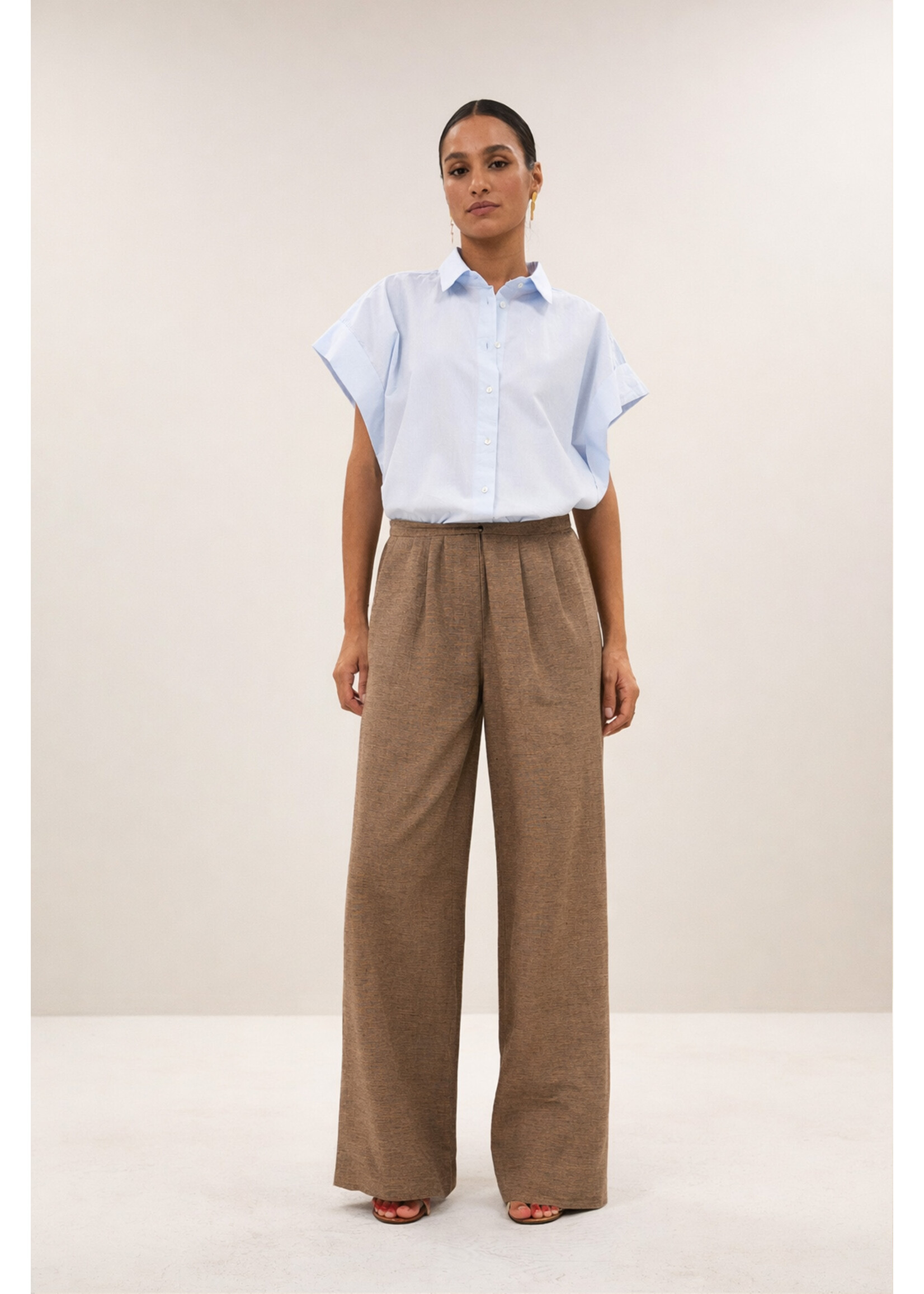 By-Bar By-Bar, pixie chambray blouse, Light blue, Size: