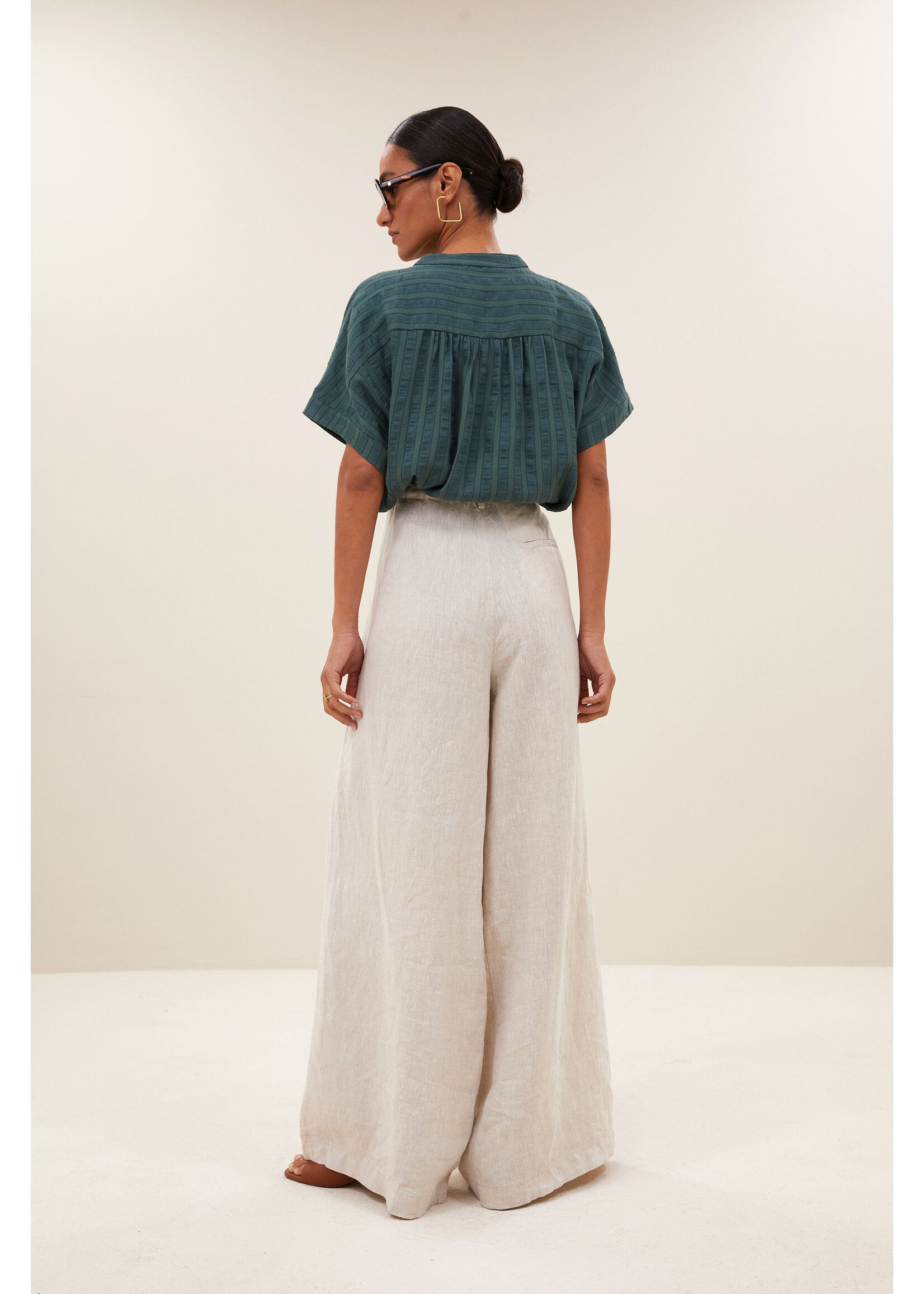 By-Bar By-Bar, minte dark green blouse, vintage green, Size: