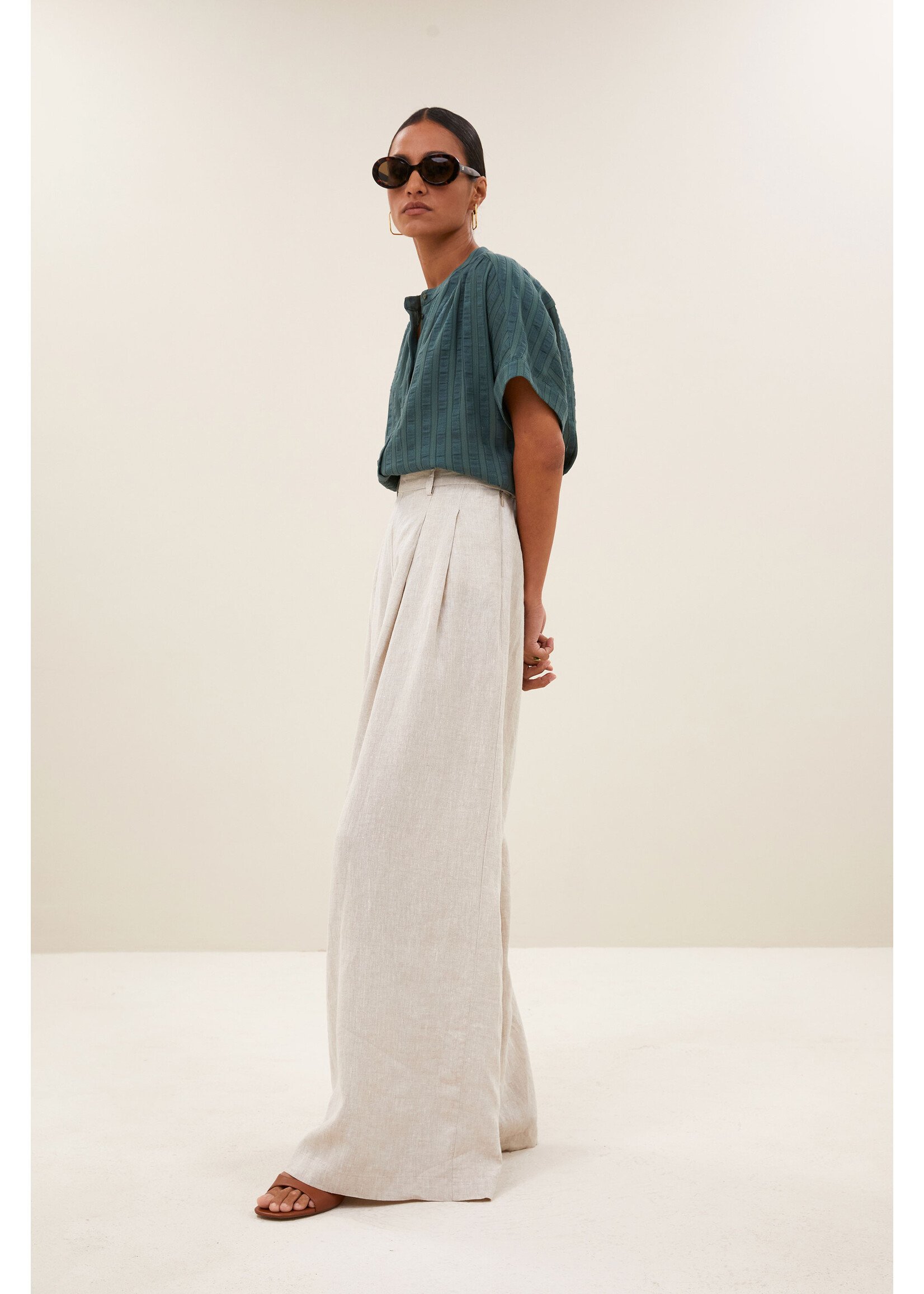 By-Bar By-Bar, minte dark green blouse, vintage green, Size: