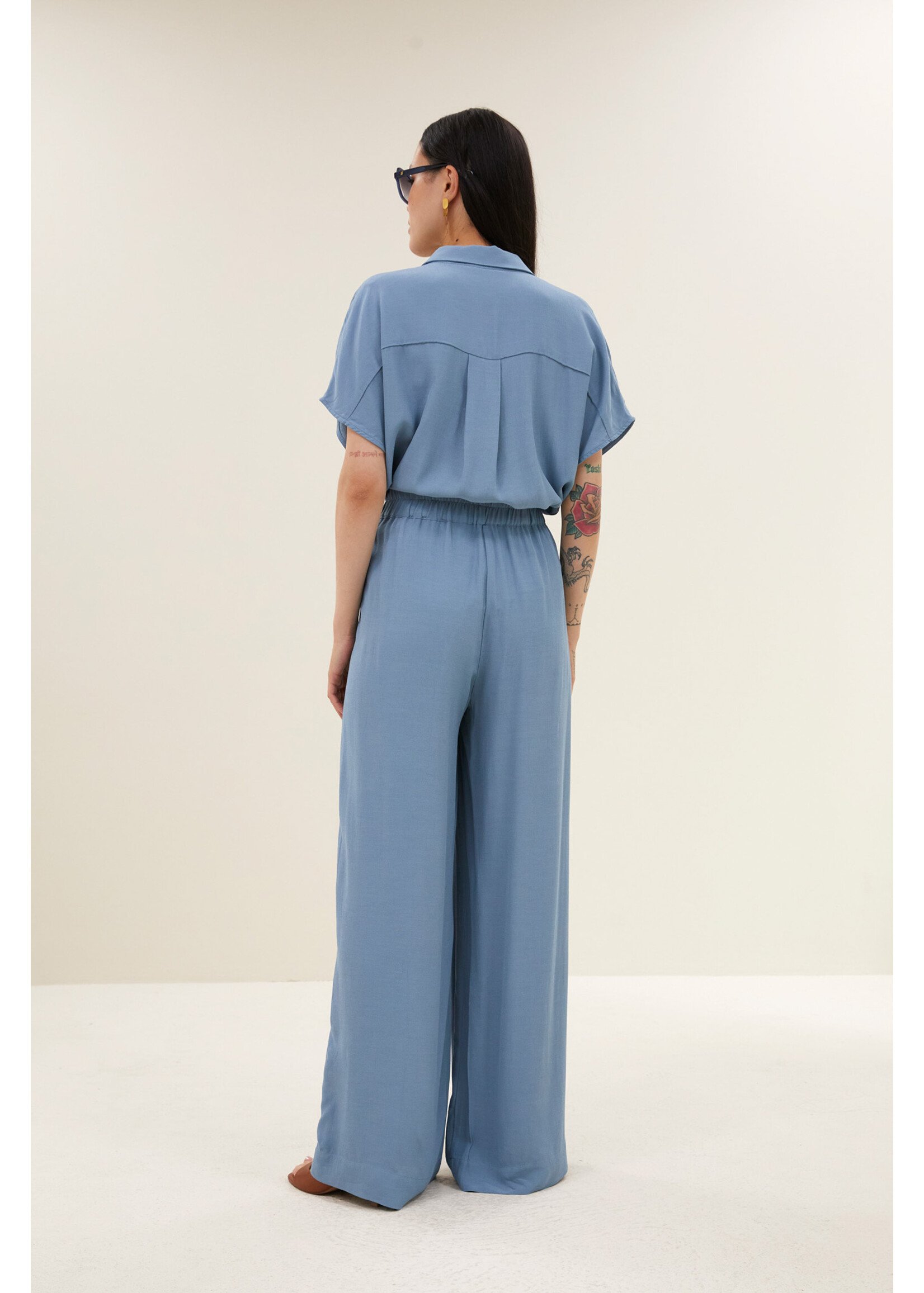 By-Bar By-Bar, barley viscose blouse, Blue stone, Size: