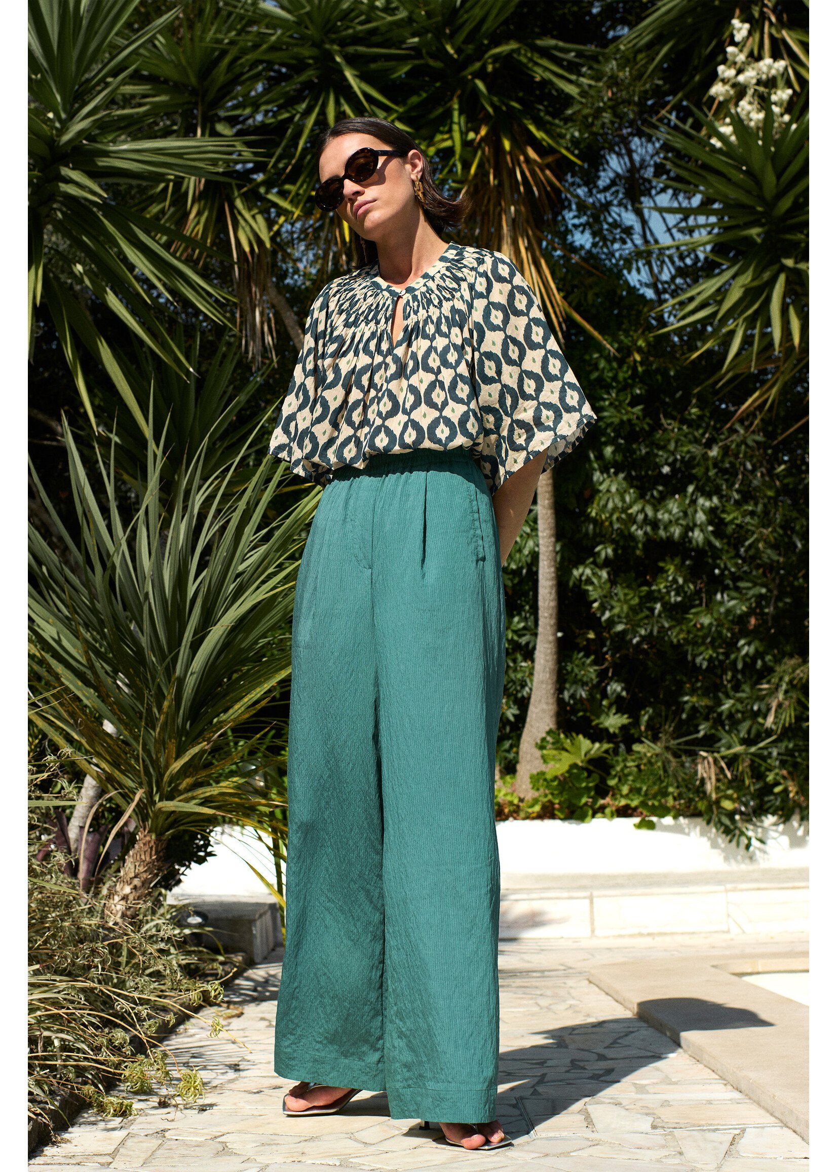 By-Bar By-Bar, celin stripe pants, vintage green, Size: