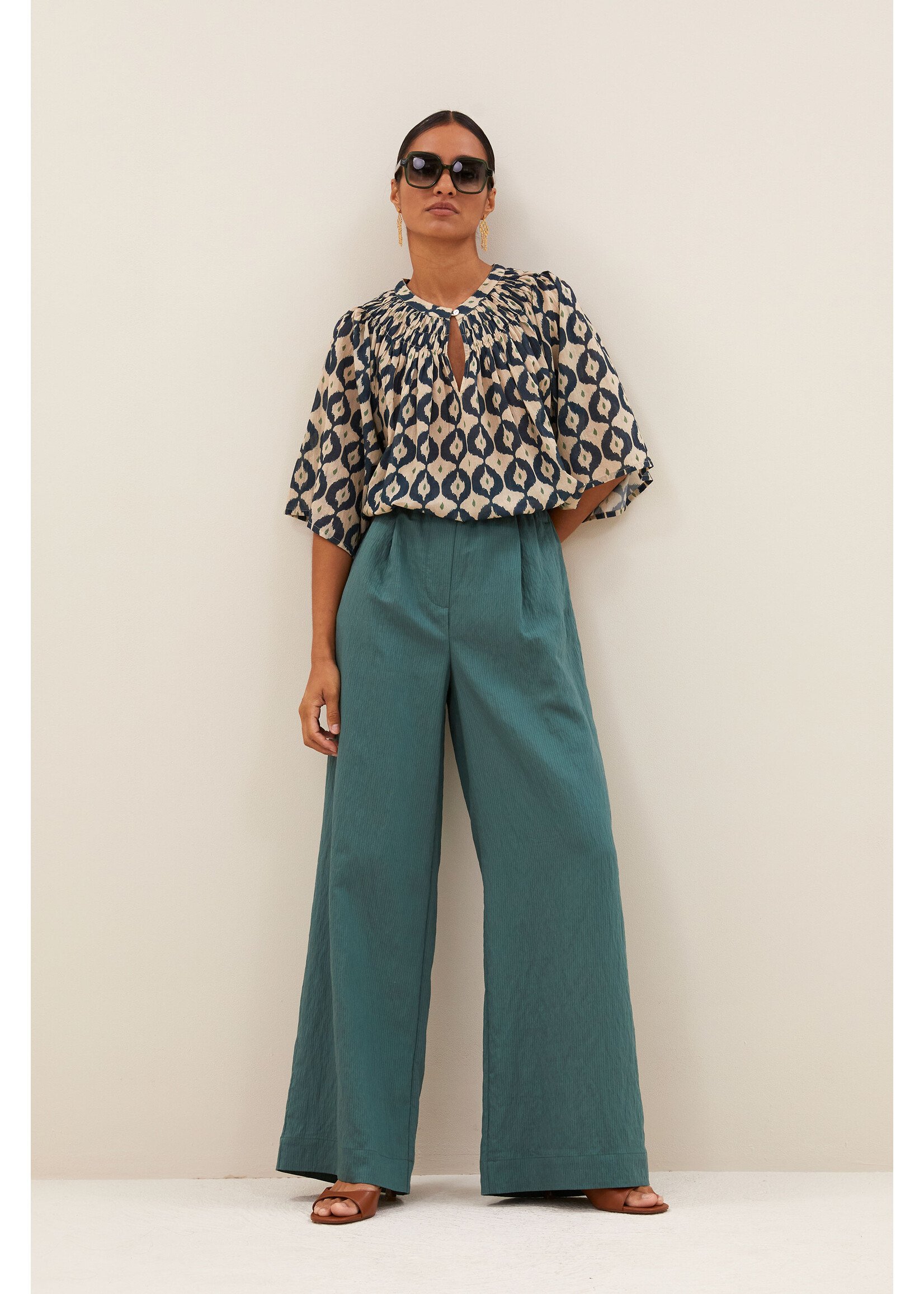 By-Bar By-Bar, celin stripe pants, vintage green, Size: