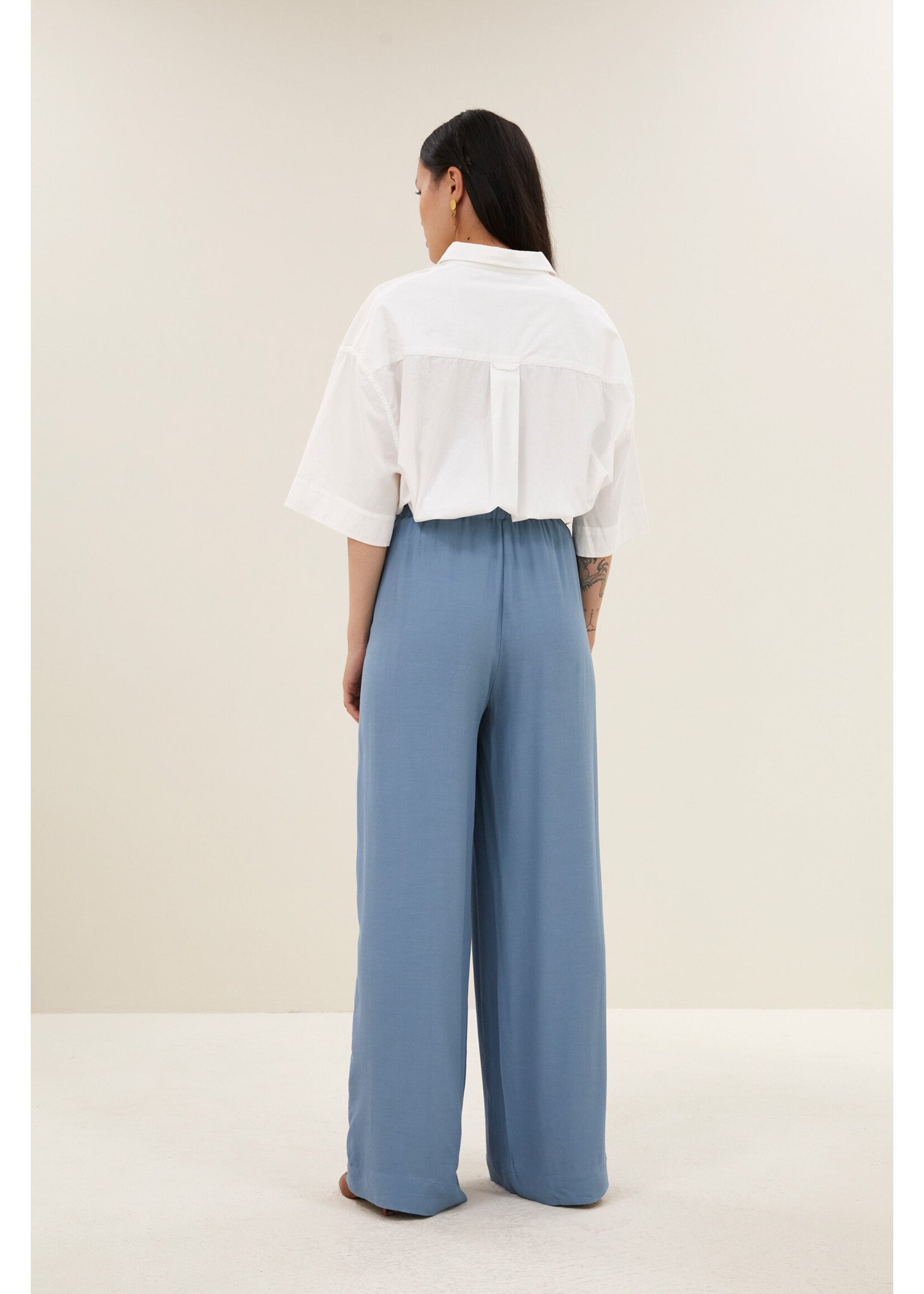 By-Bar By-Bar, benji viscose pants, Blue stone, Size: