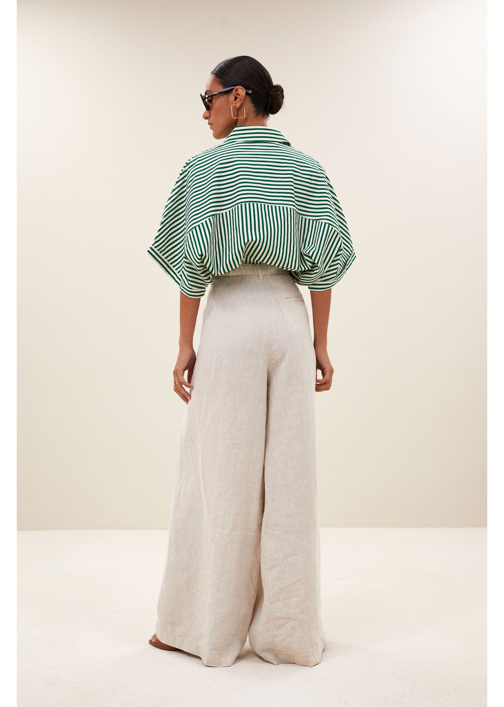 By-Bar By-Bar, sef linen pants, chalk, Size: