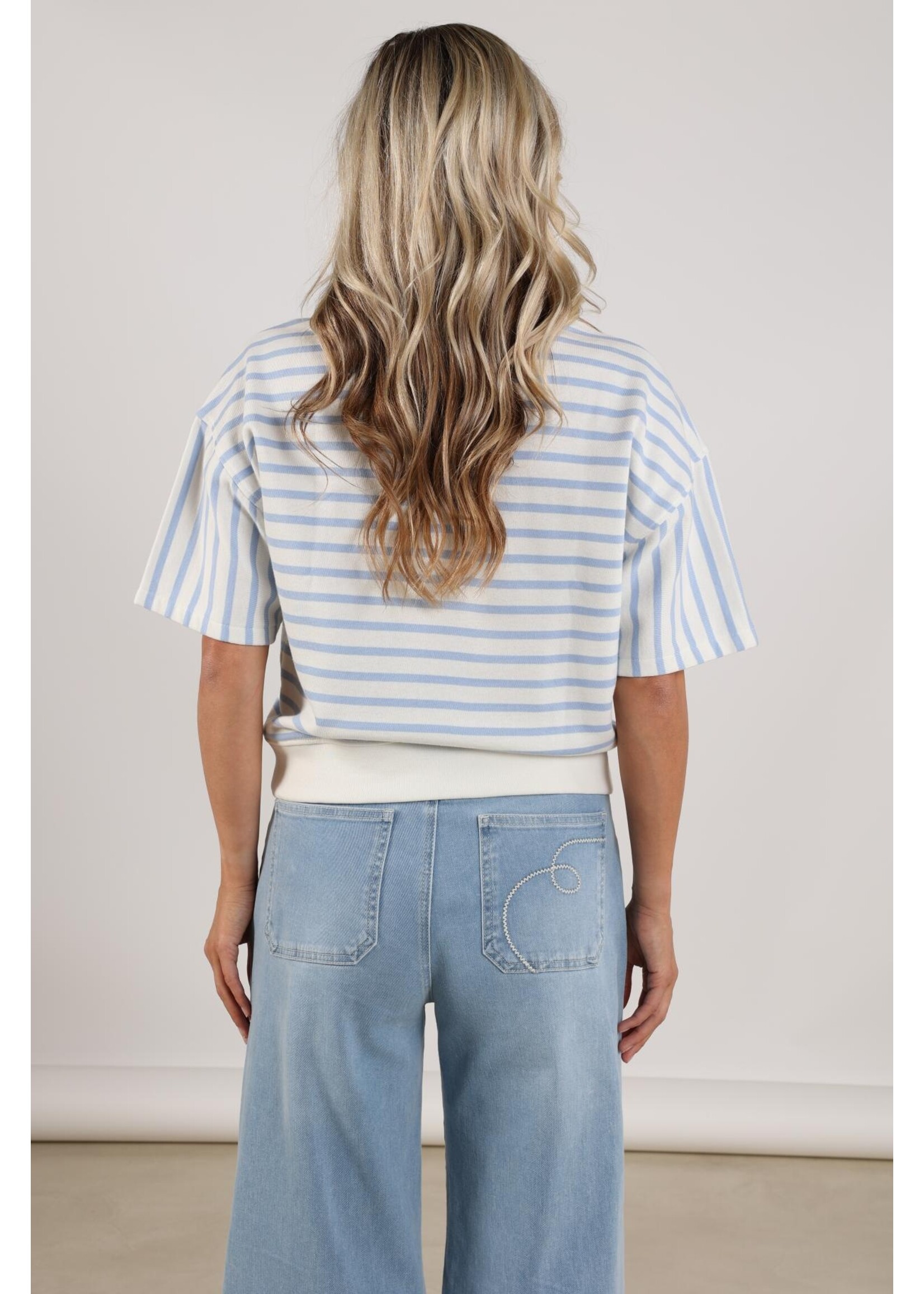 Nukus Nukus, Lotte Pullover Stripe, Cloudy, Size: