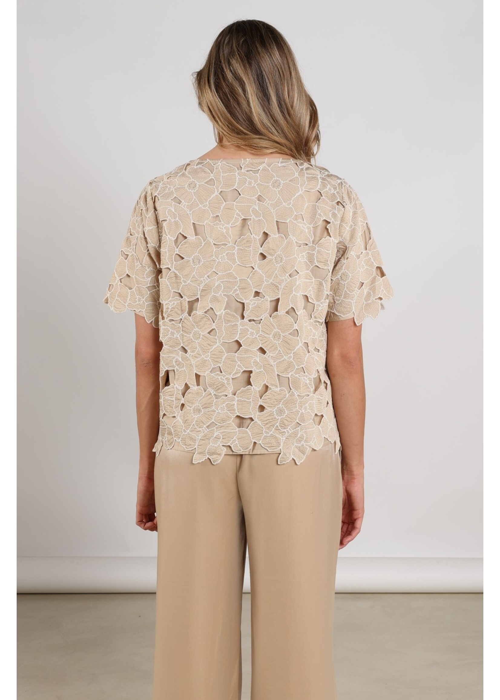 Nukus Nukus, Octavia Top Flower, Sand/gold, Size: