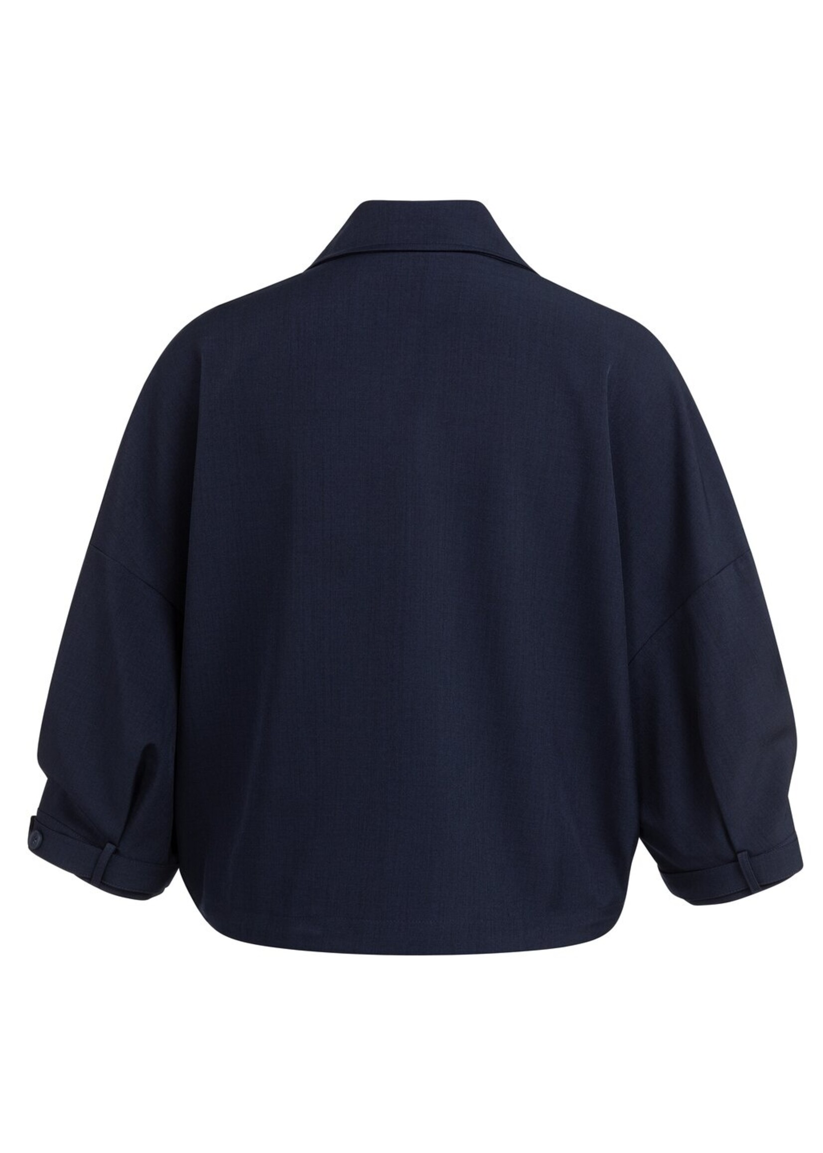 Yaya Yaya, Blousejack met verstelbare tailleband, Navy blue, Size: