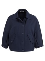 Yaya Yaya, Blousejack met verstelbare tailleband, Navy blue, Size: