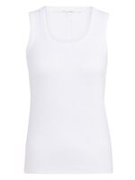 Yaya Yaya, Geribd singlet met ronde hals, Pure white, Size: