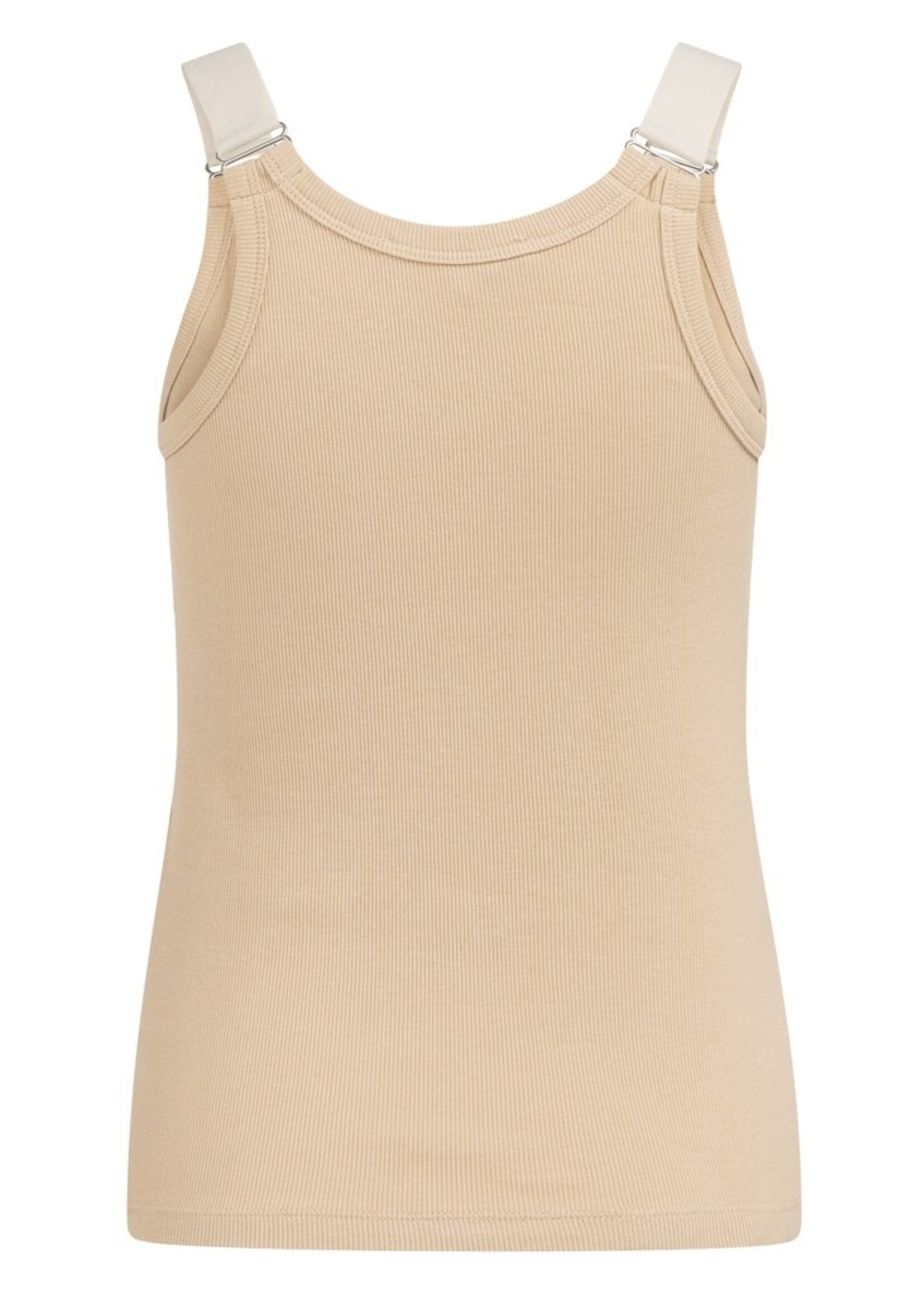 Yaya Yaya, Geribd singlet met ringdetails op de schouderbanden, Desert beige, Size:
