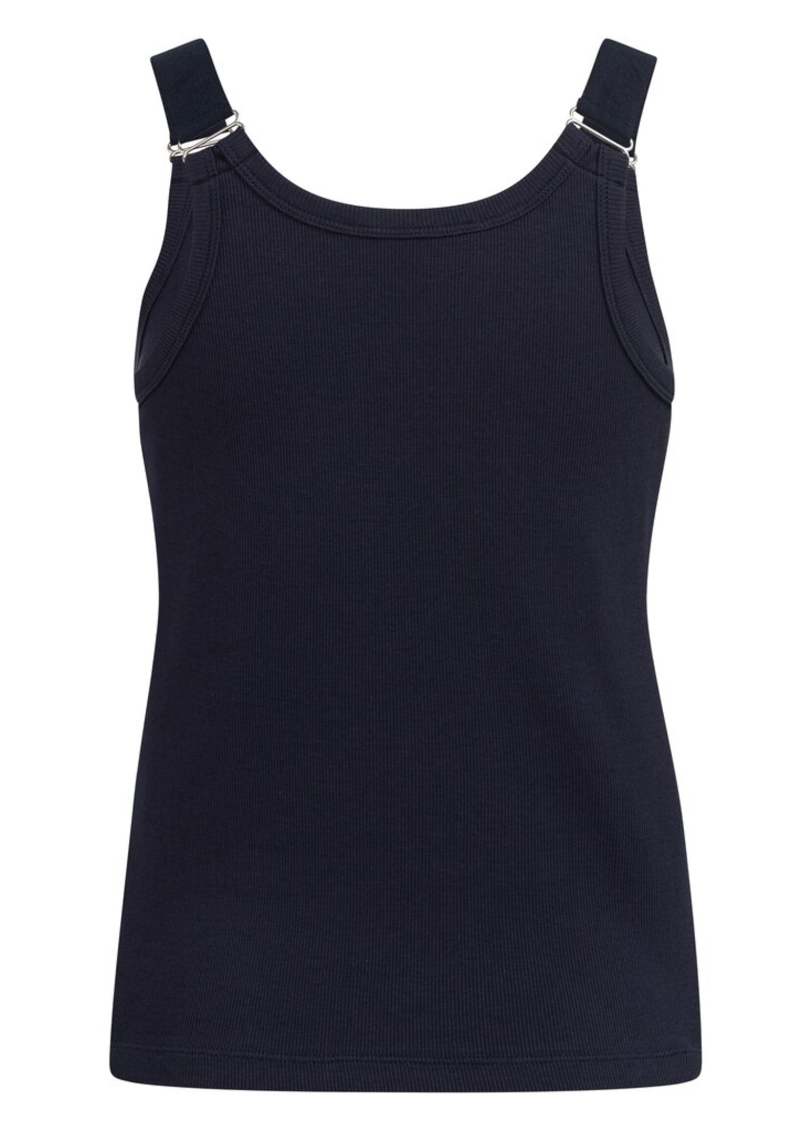 Yaya Yaya, Geribd singlet met ringdetails op de schouderbanden, Navy blue, Size: