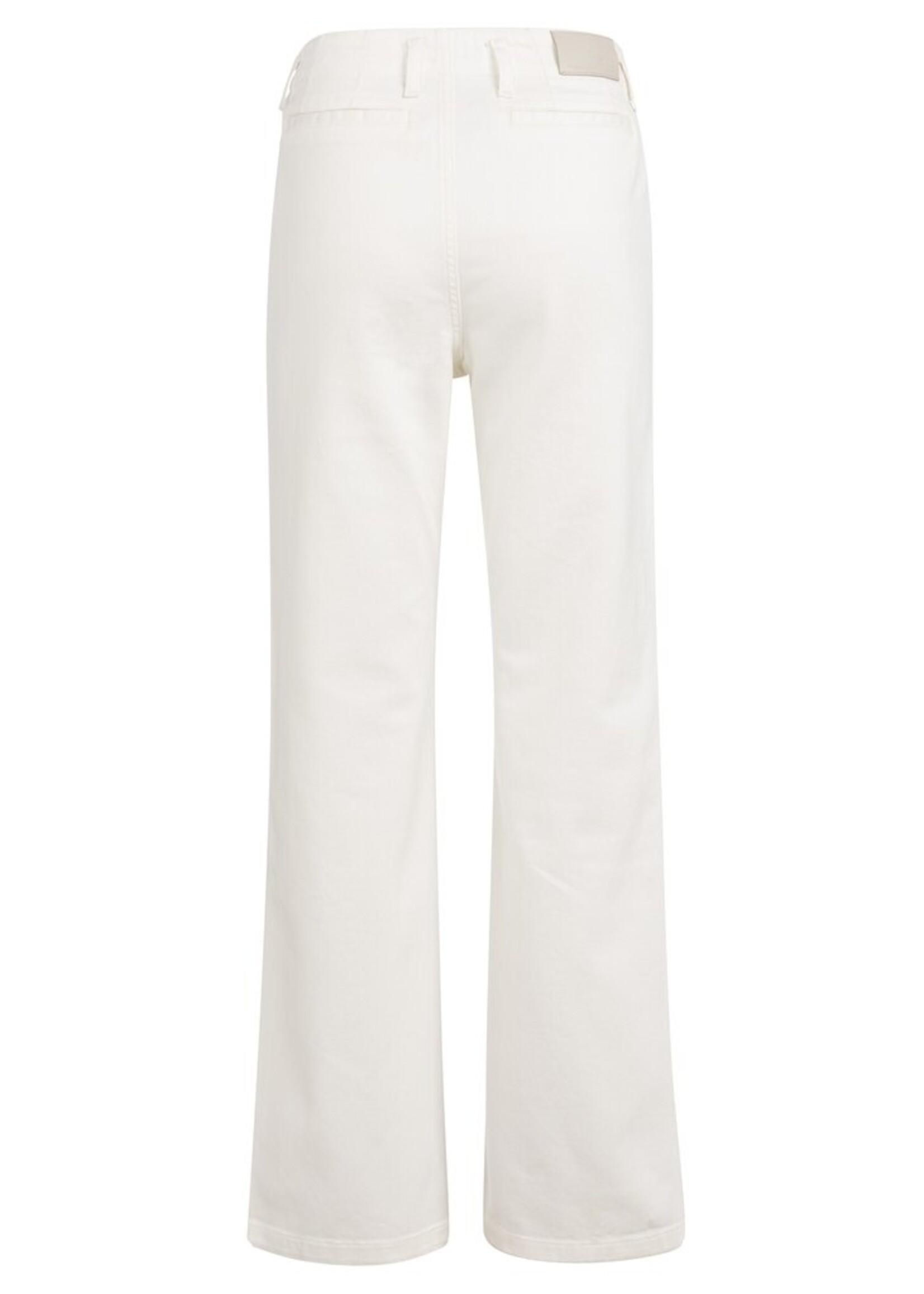 Yaya Yaya, Chinojeans met rechte pijpen en paspelzakken, off white denim, Size: