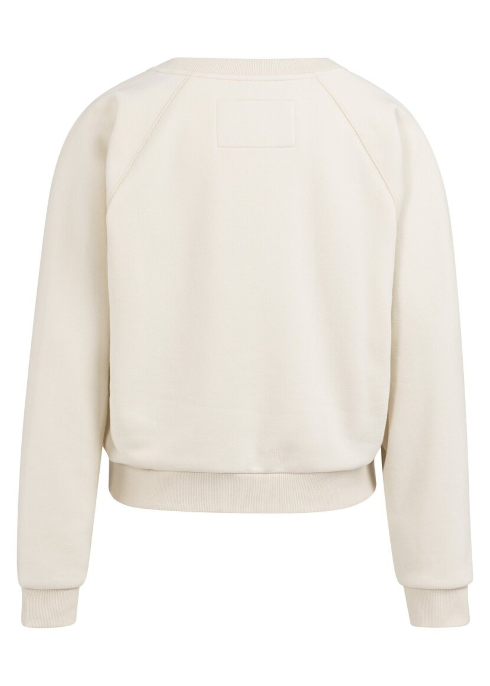 Yaya Yaya, Sweater met V-hals en geribde boorden, Ecru, Size: