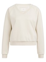 Yaya Yaya, Sweater met V-hals en geribde boorden, Ecru, Size: