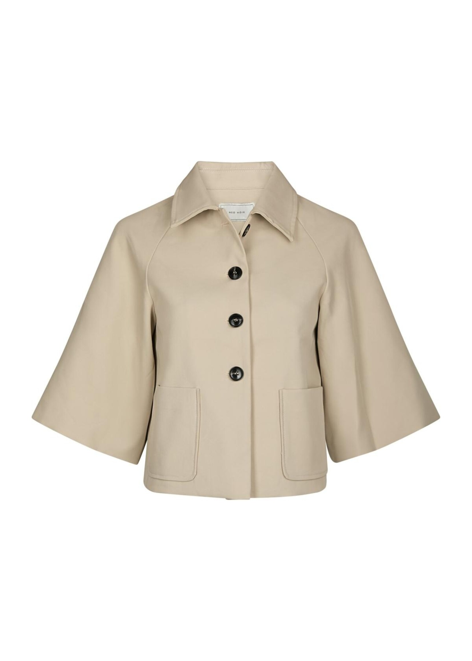Neo Noir Neo Noir, Rosemma Trench Mini Jacket, Beige, Size: