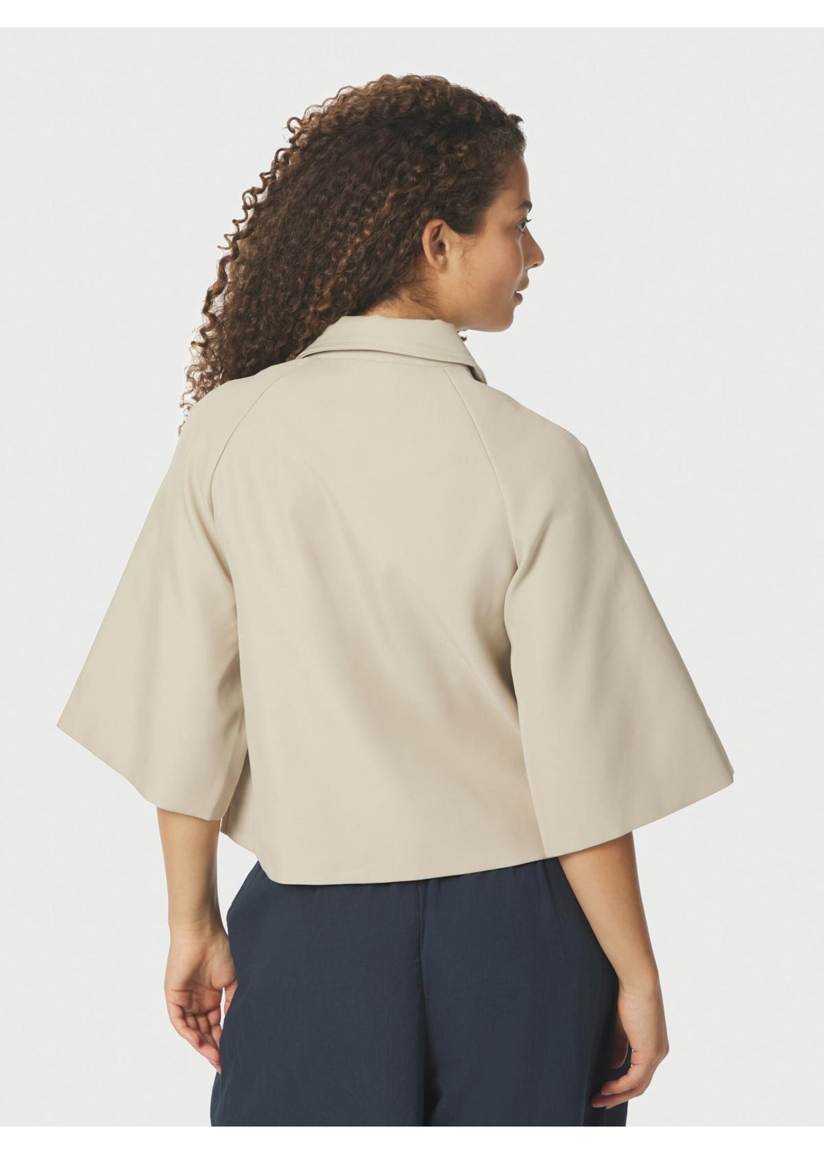 Neo Noir Neo Noir, Rosemma Trench Mini Jacket, Beige, Size: