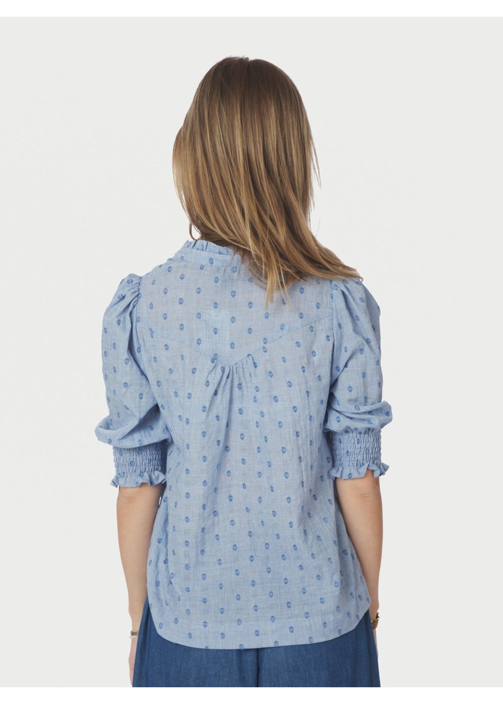 Neo Noir Neo Noir, Diana Dobby S Blouse, Light blue, Size:
