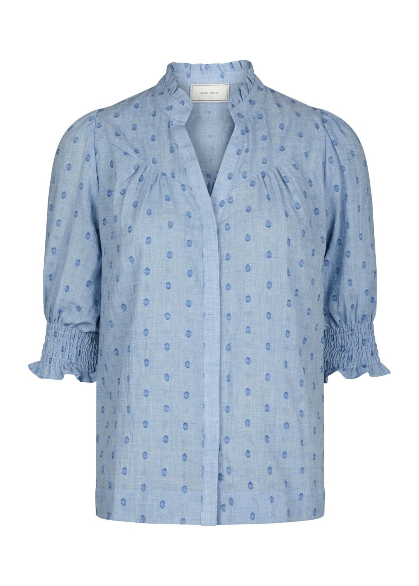 Neo Noir Neo Noir, Diana Dobby S Blouse, Light blue, Size: