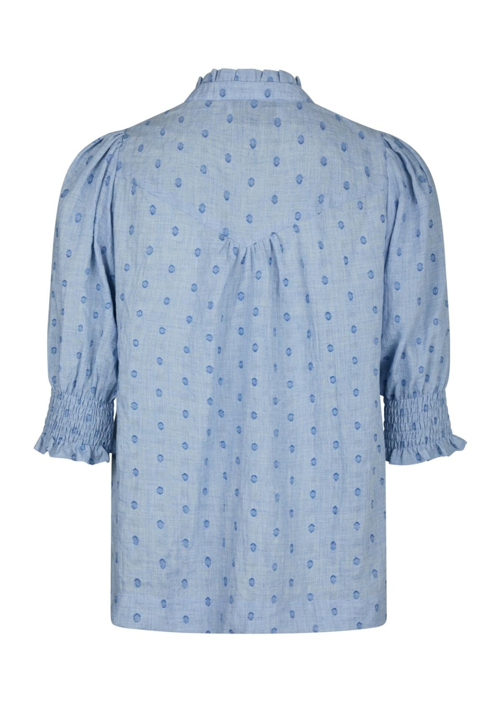 Neo Noir Neo Noir, Diana Dobby S Blouse, Light blue, Size: