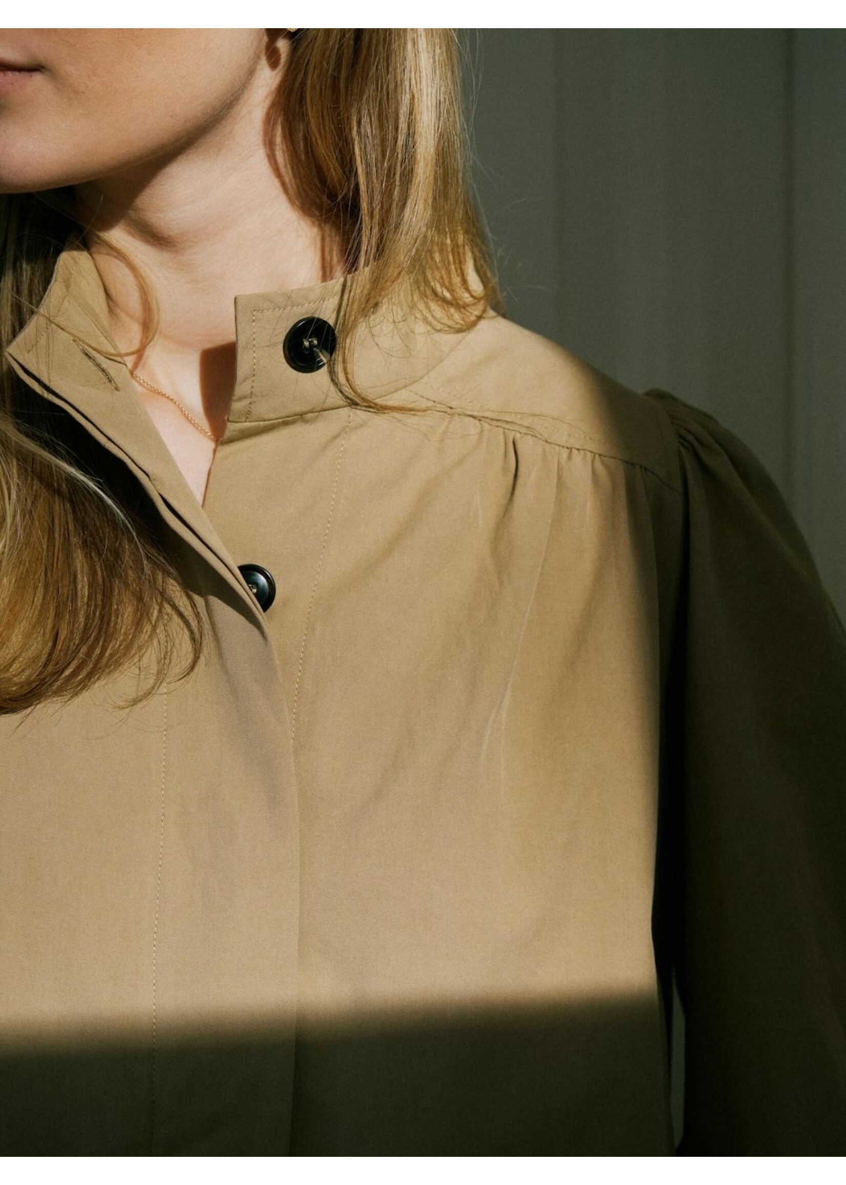 Neo Noir Neo Noir, Tirsa Twill Jacket, Sand, Size: