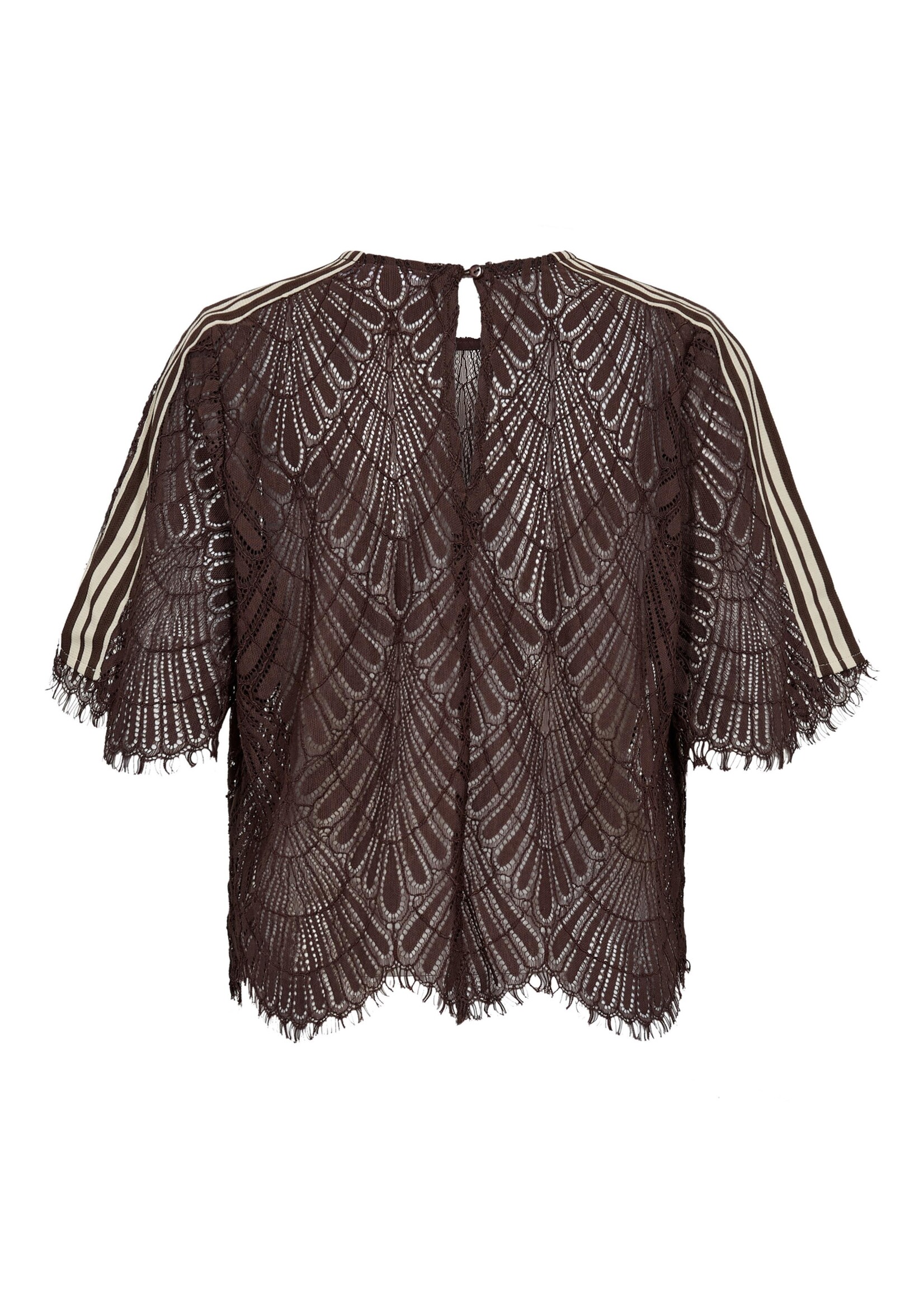Co Couture Co'Couture, LetiCC Lace Blouse, Dark brown, Size: