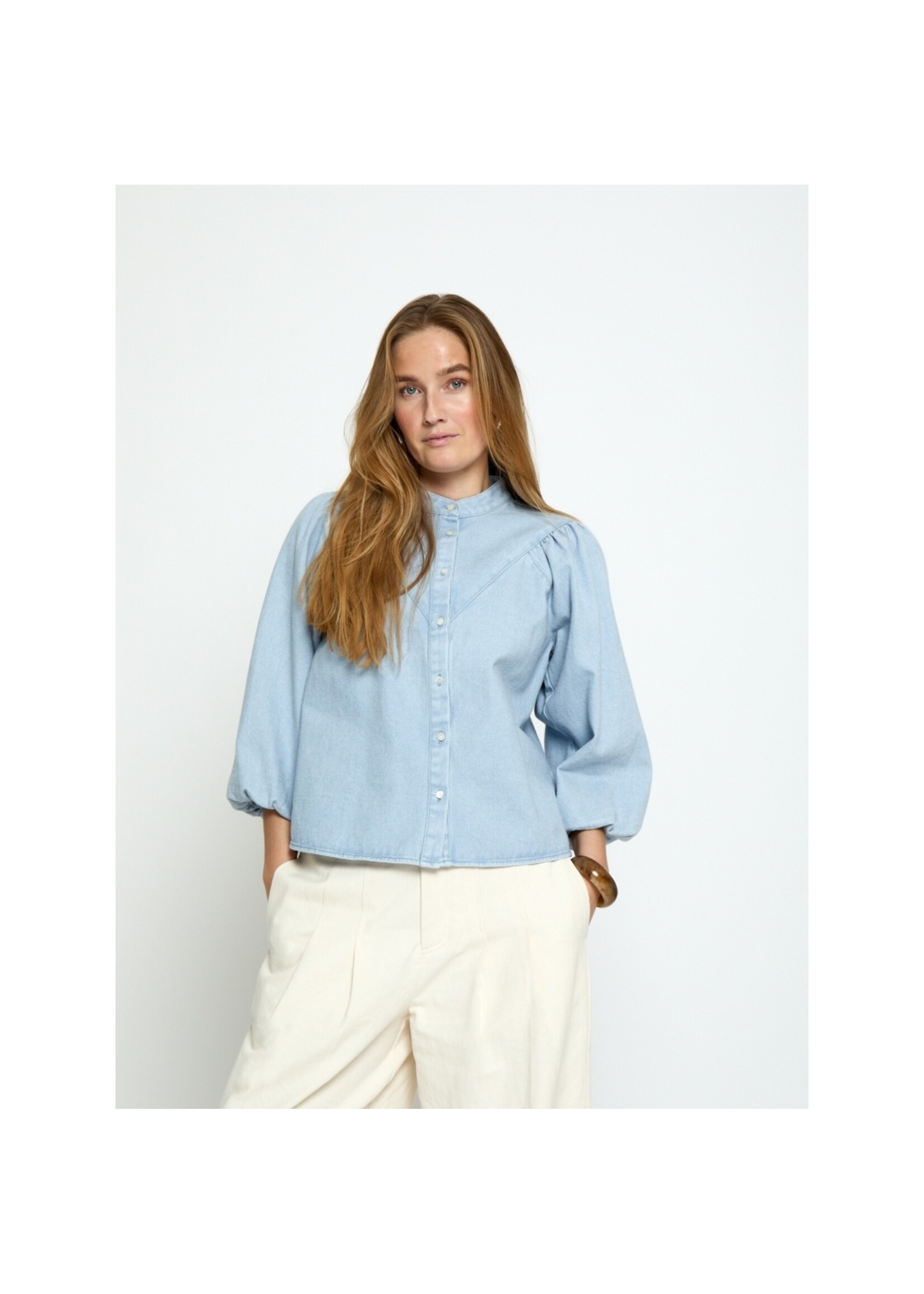 Minus Minus, MSNew Solene Denim Shirt, Blue, Size: