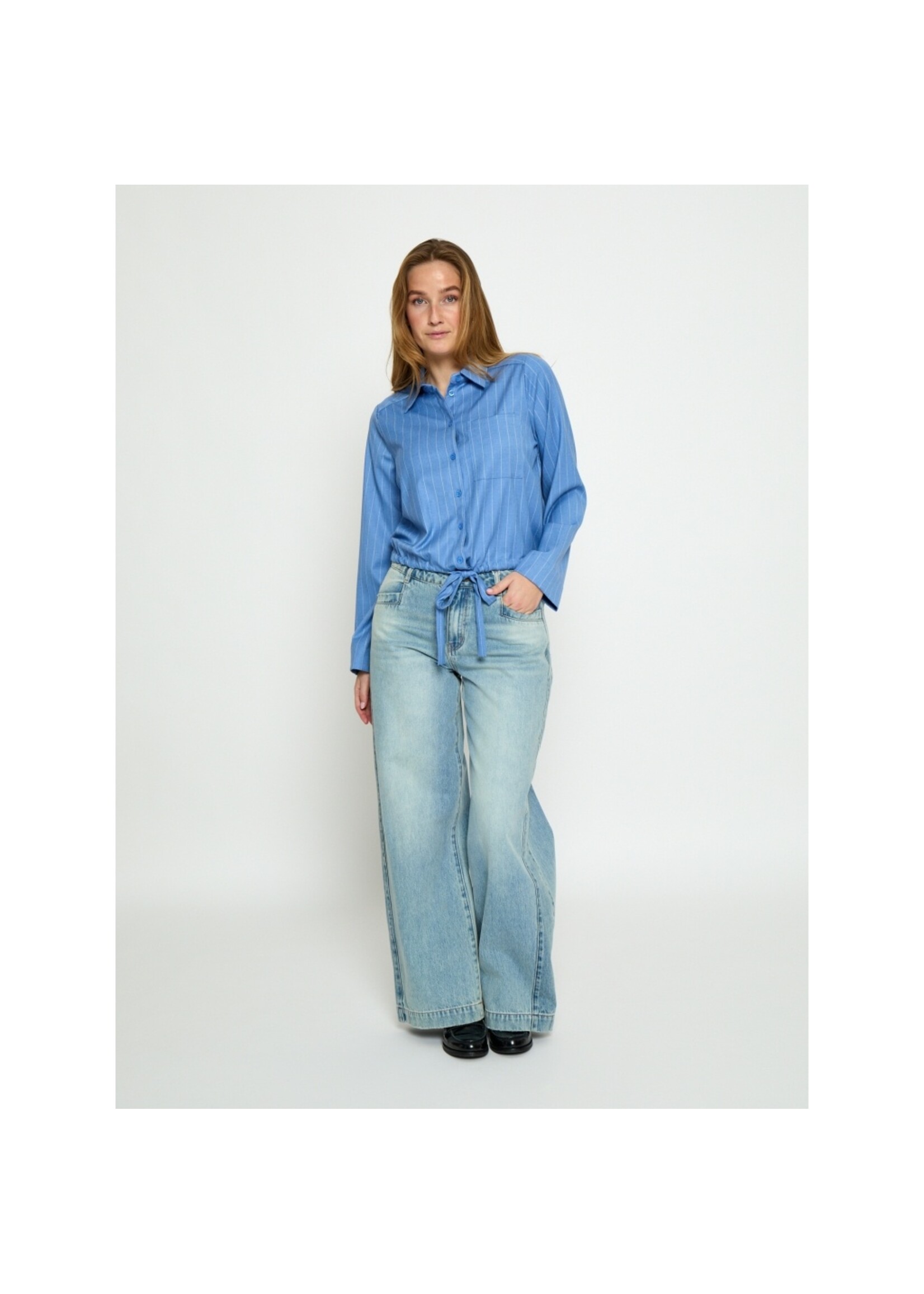 Minus Minus, MSOdelia Shirt, Blue stripe, Size: