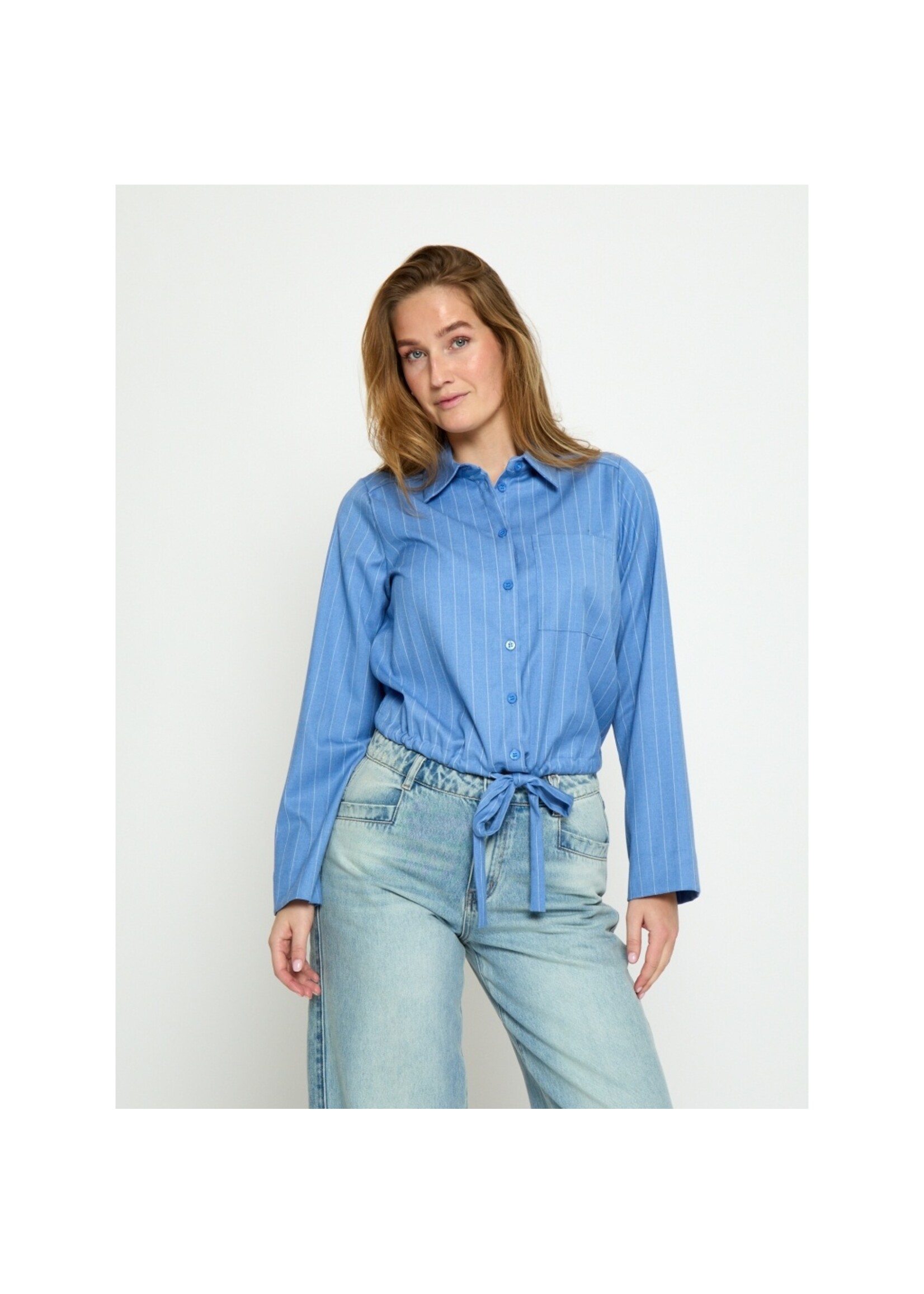Minus Minus, MSOdelia Shirt, Blue stripe, Size: