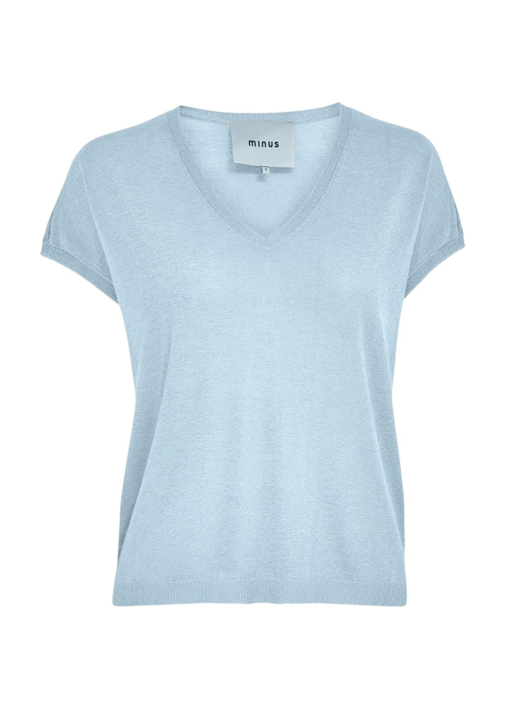 Minus Minus, MSCarlina Batsleeve Knit Tee, SKyway blue, Size: