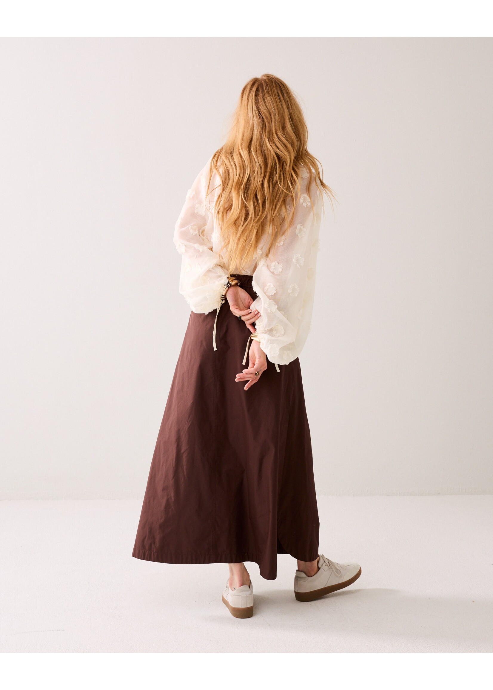 Summum Summum, Skirt Taft light, Coffee, Size: