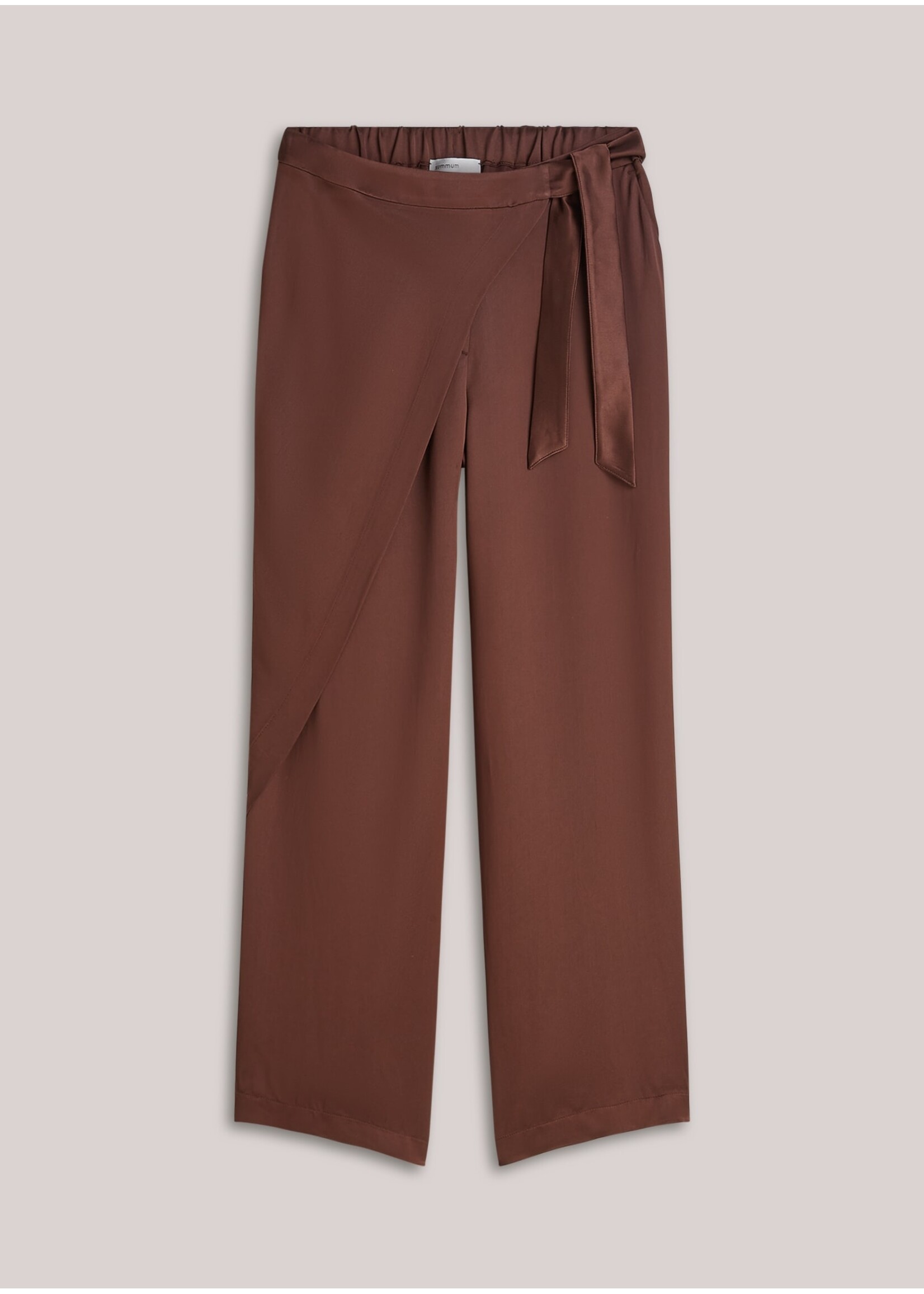 Summum Summum, Trousers Heavy silky touch, Coffee, Size: