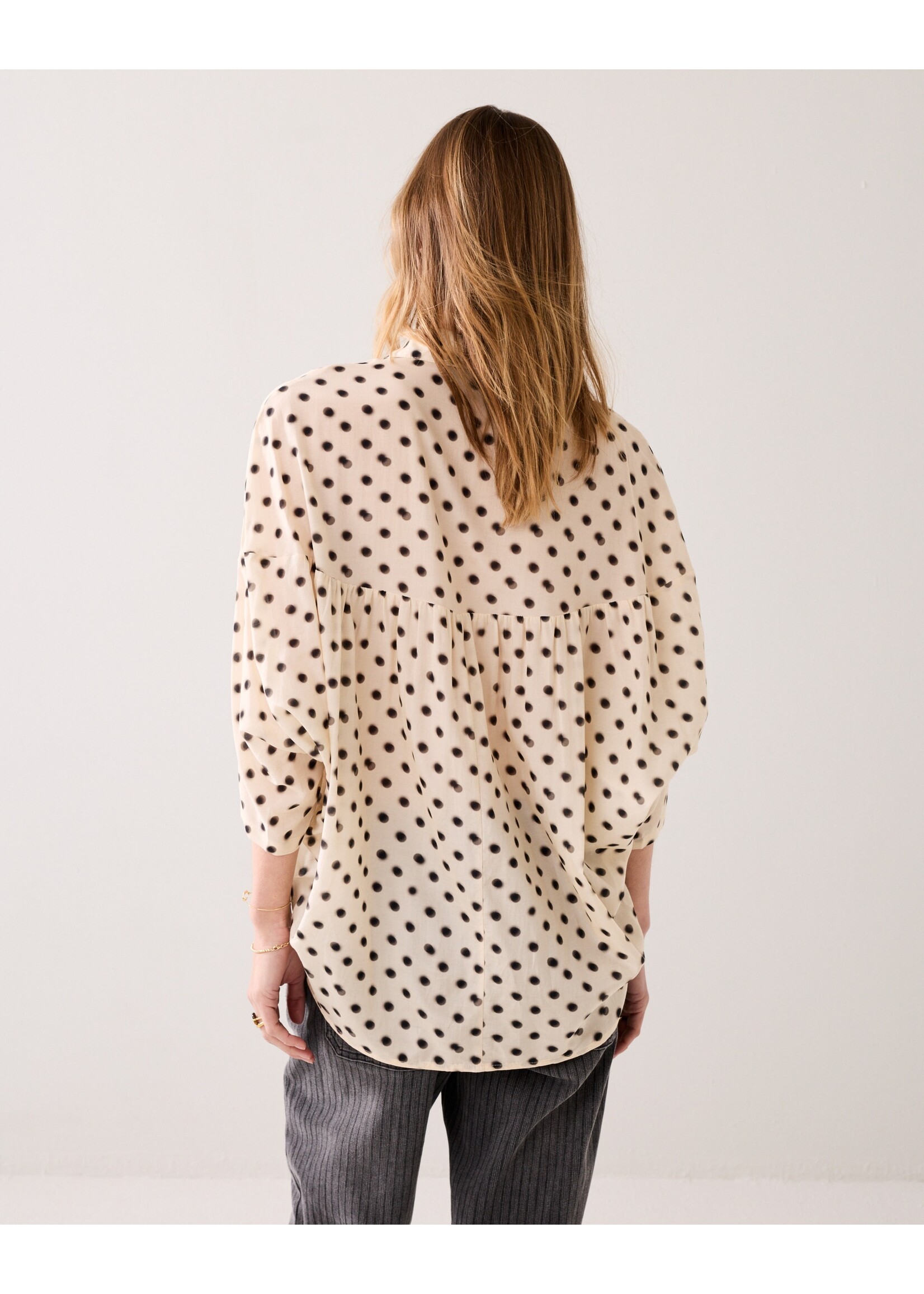 Summum Summum, Blouse Blury dots, Ivory, Size: