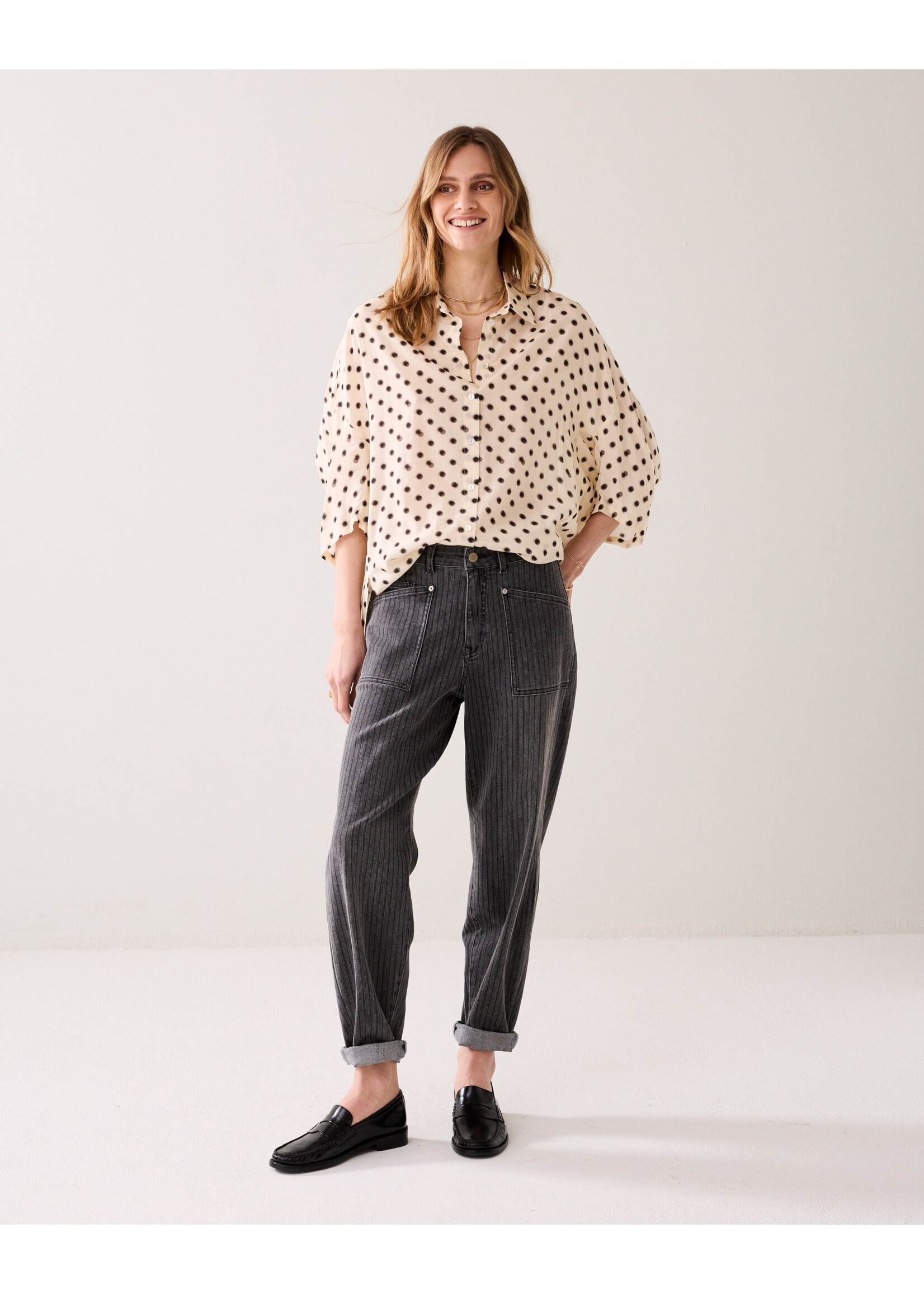 Summum Summum, Blouse Blury dots, Ivory, Size: