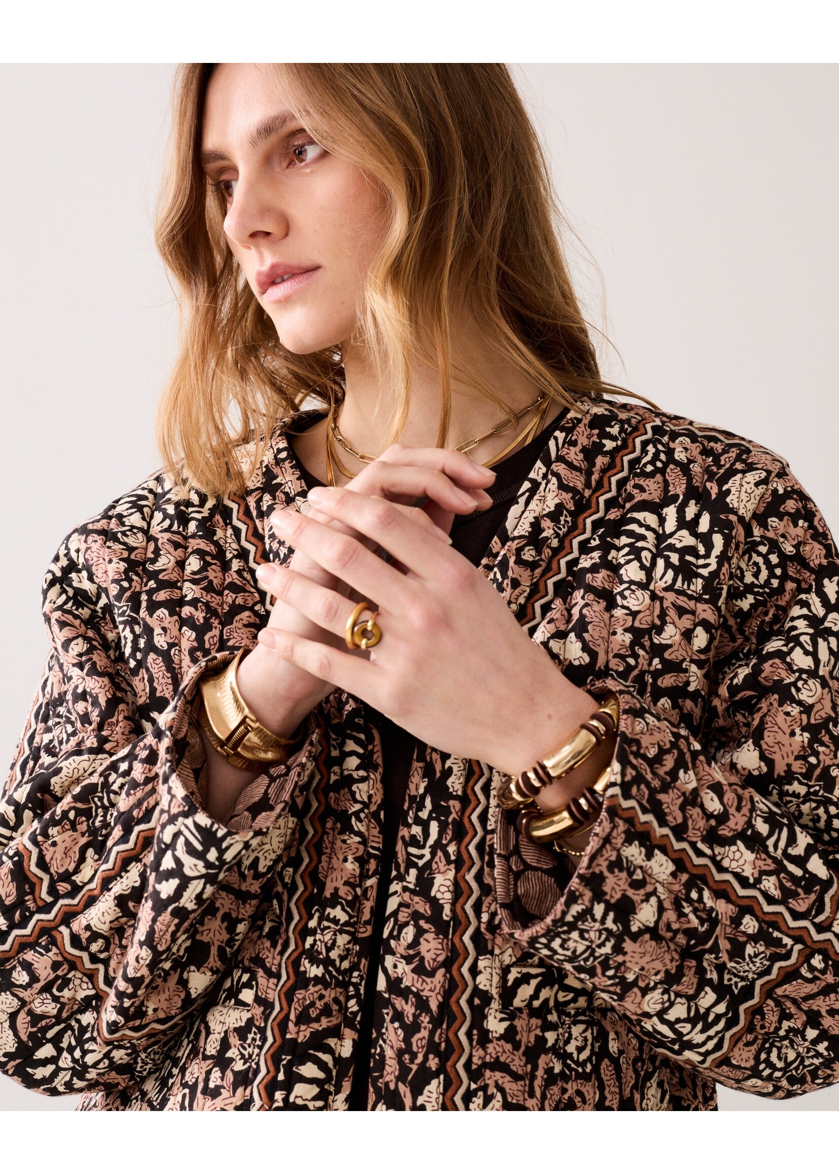 Summum Summum, Jacket Blockprint black, Size: