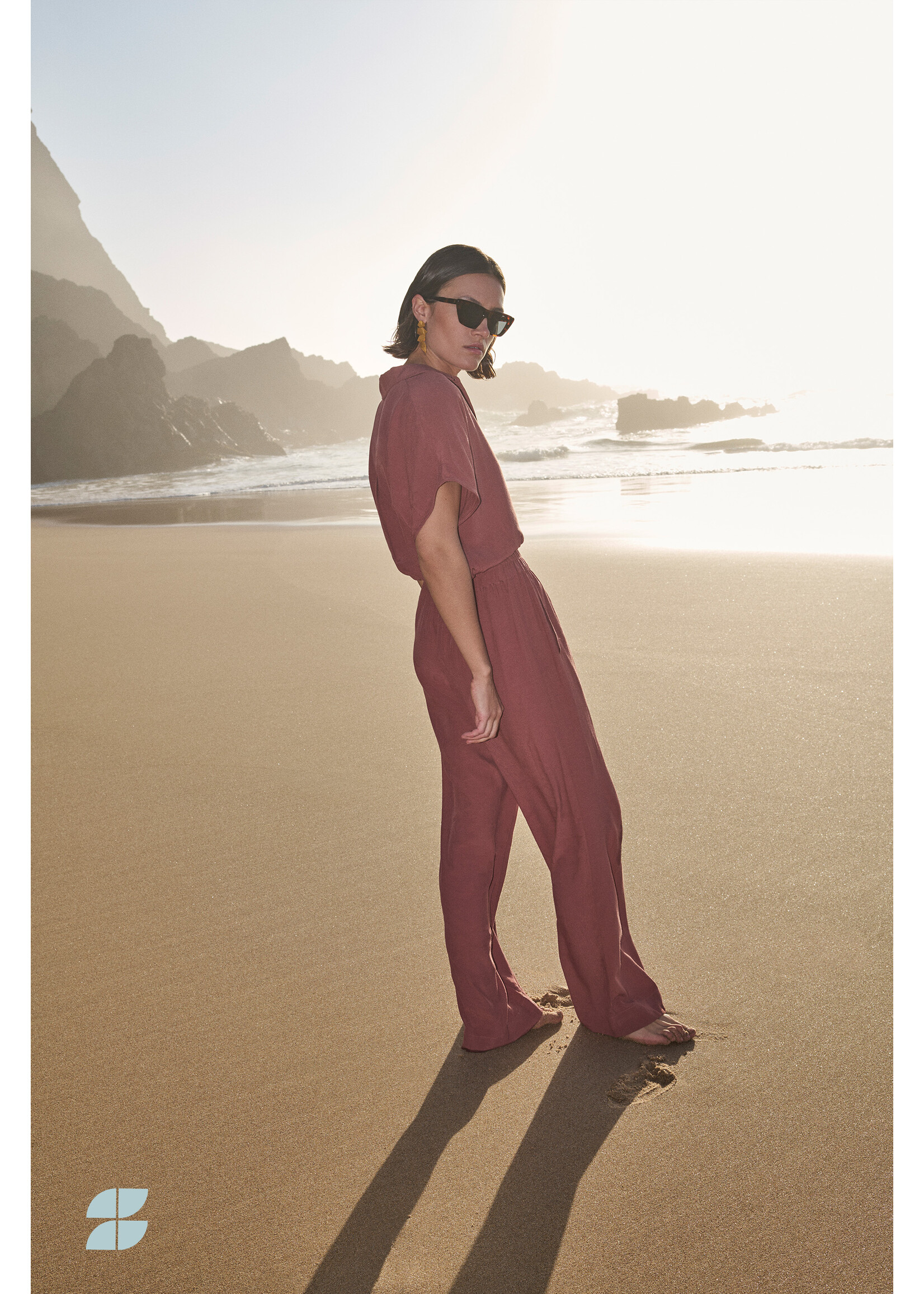 By-Bar By-Bar, benji viscose pants, rustic sienna , Size: