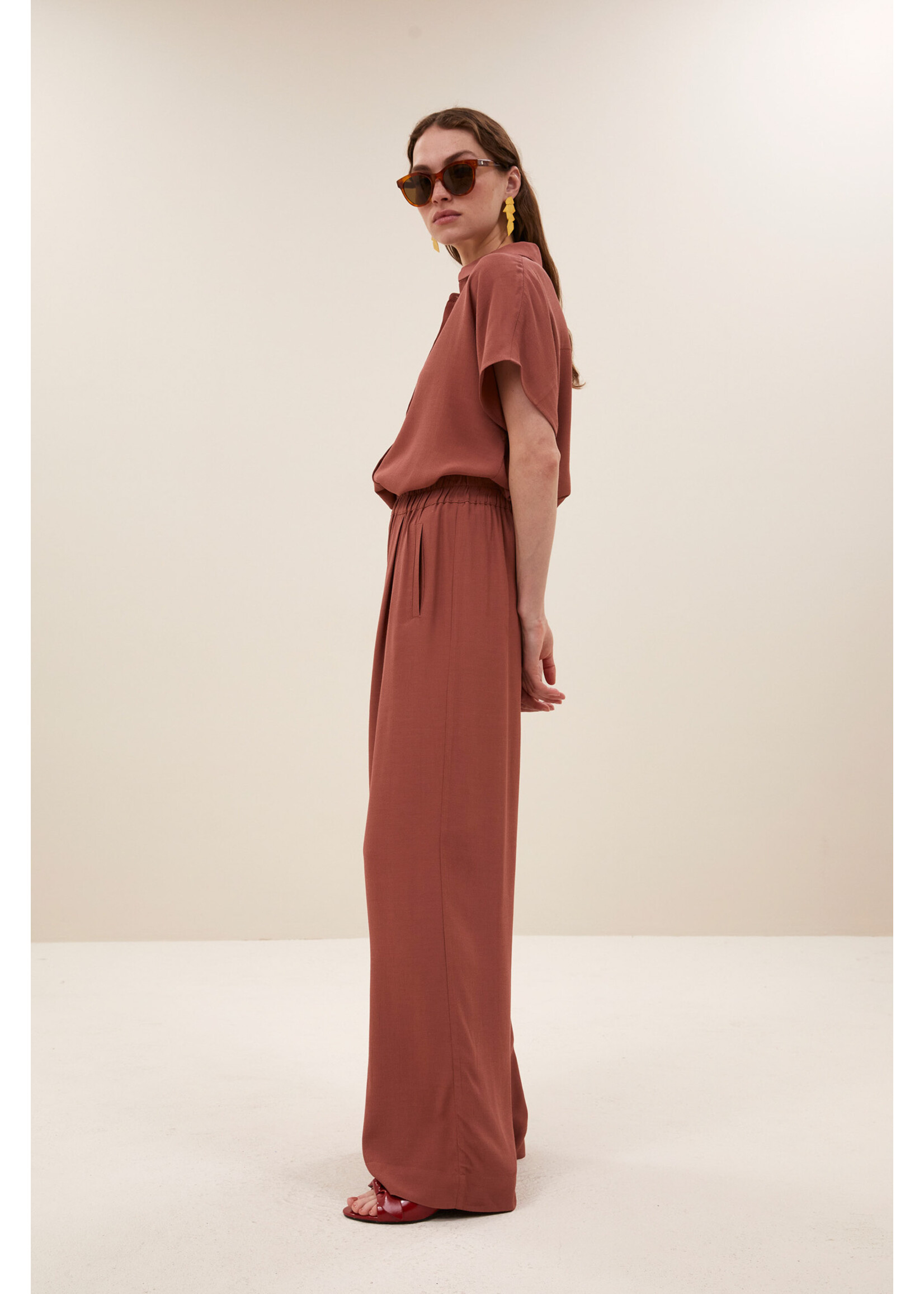 By-Bar By-Bar, benji viscose pants, rustic sienna , Size: