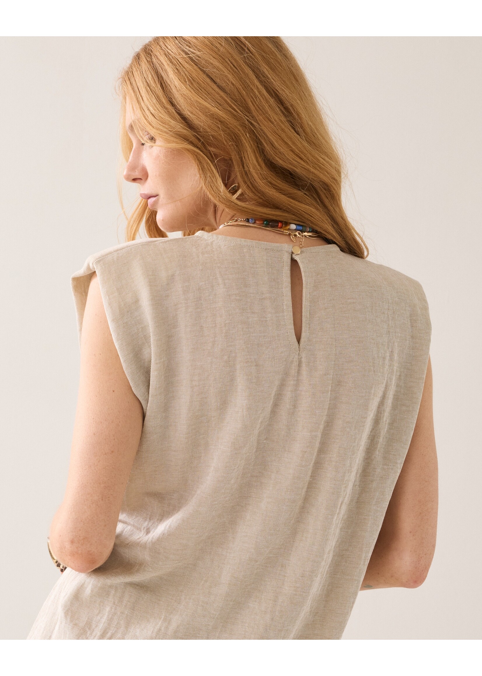 Summum Summum, Top Linen look, Pebble beige, Size: