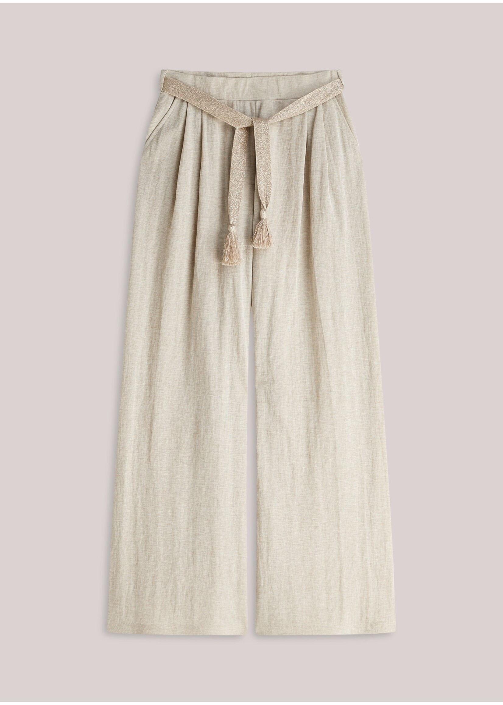 Summum Summum, Trouser Linen look, Pebble beige, Size: