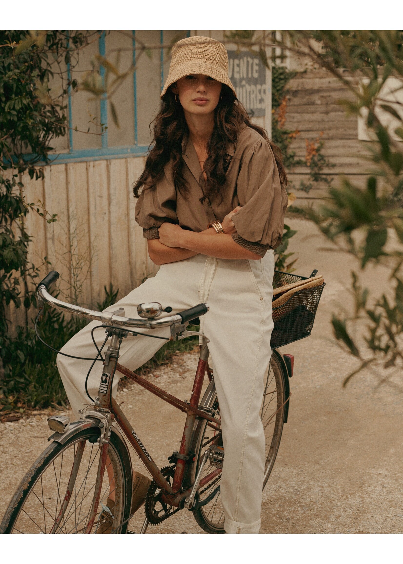 Summum Summum, Balloon pant Soft stretch canvas, Off white, Size: