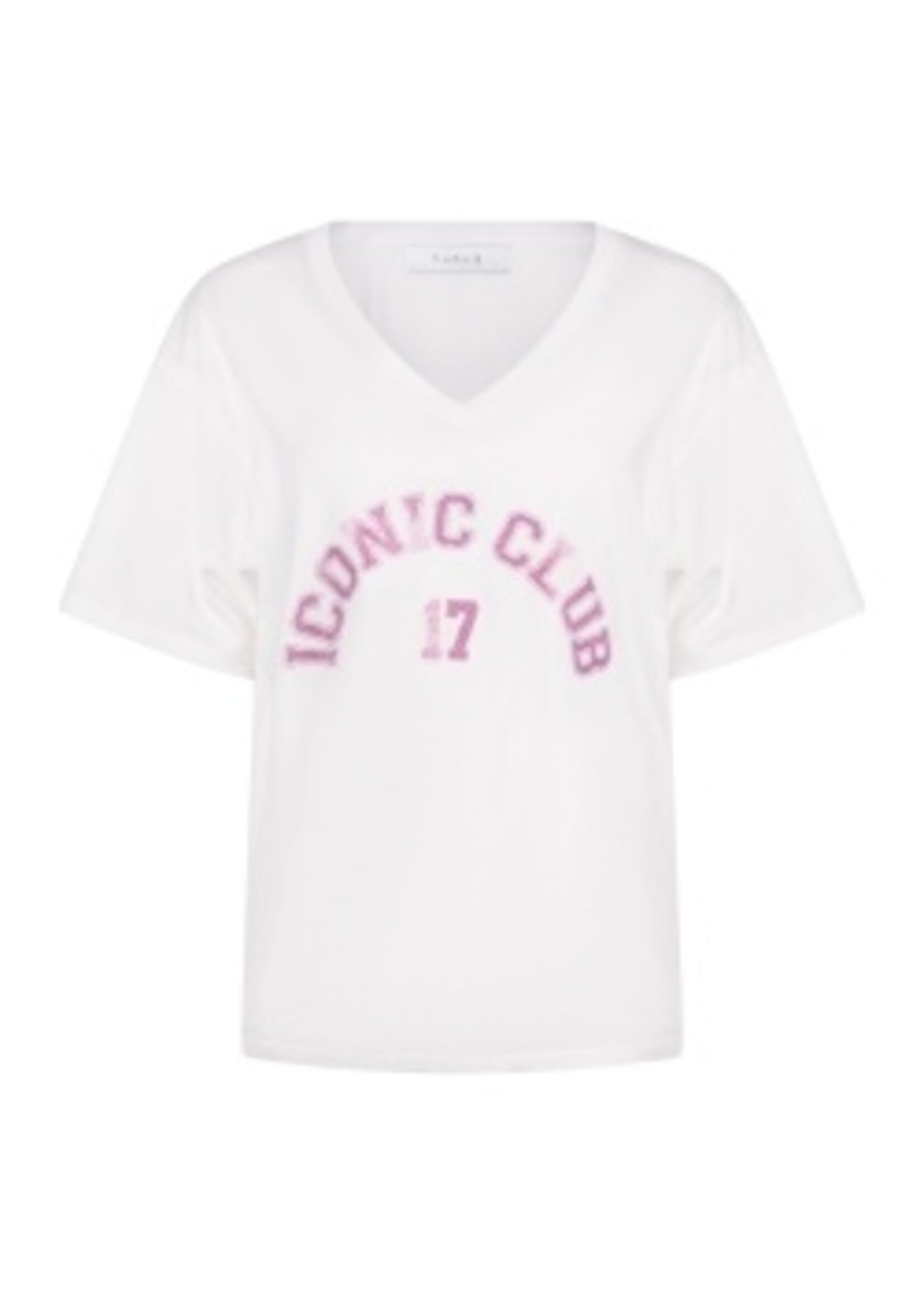 Nukus Nukus, Latte Shirt V-neck, Off white/blush, Size: