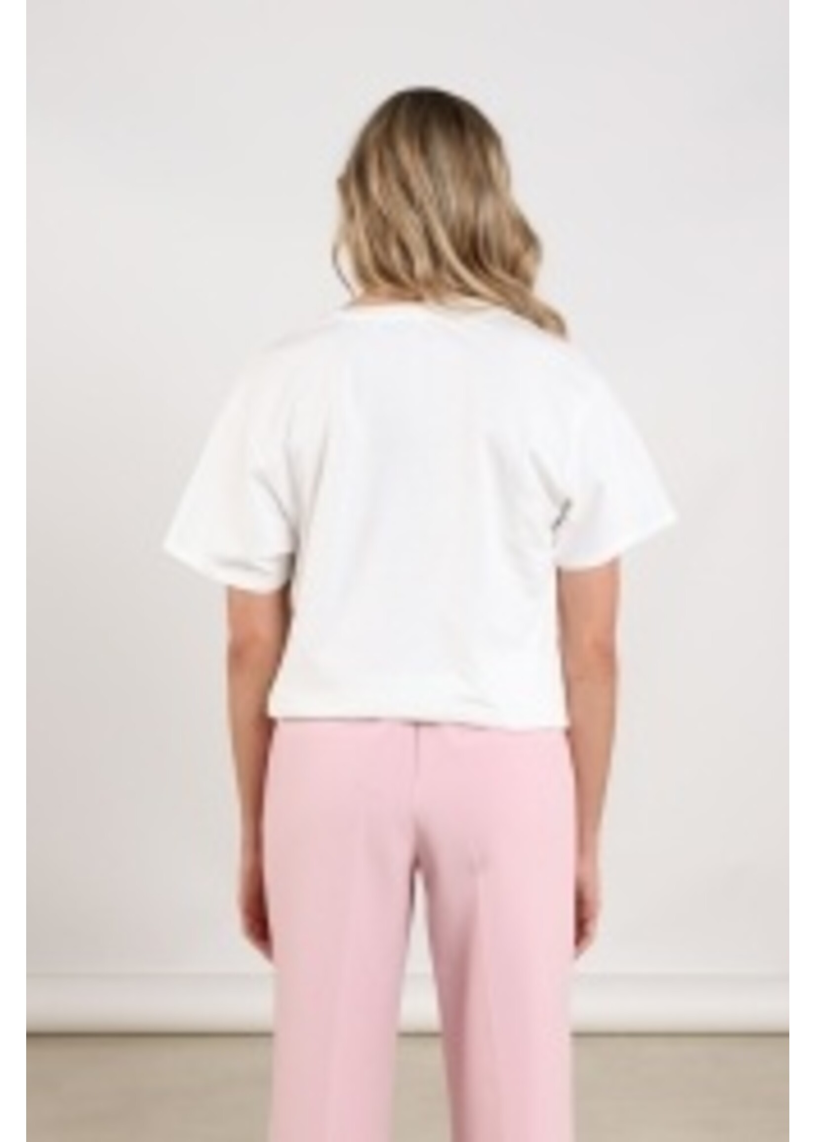 Nukus Nukus, Latte Shirt V-neck, Off white/blush, Size: