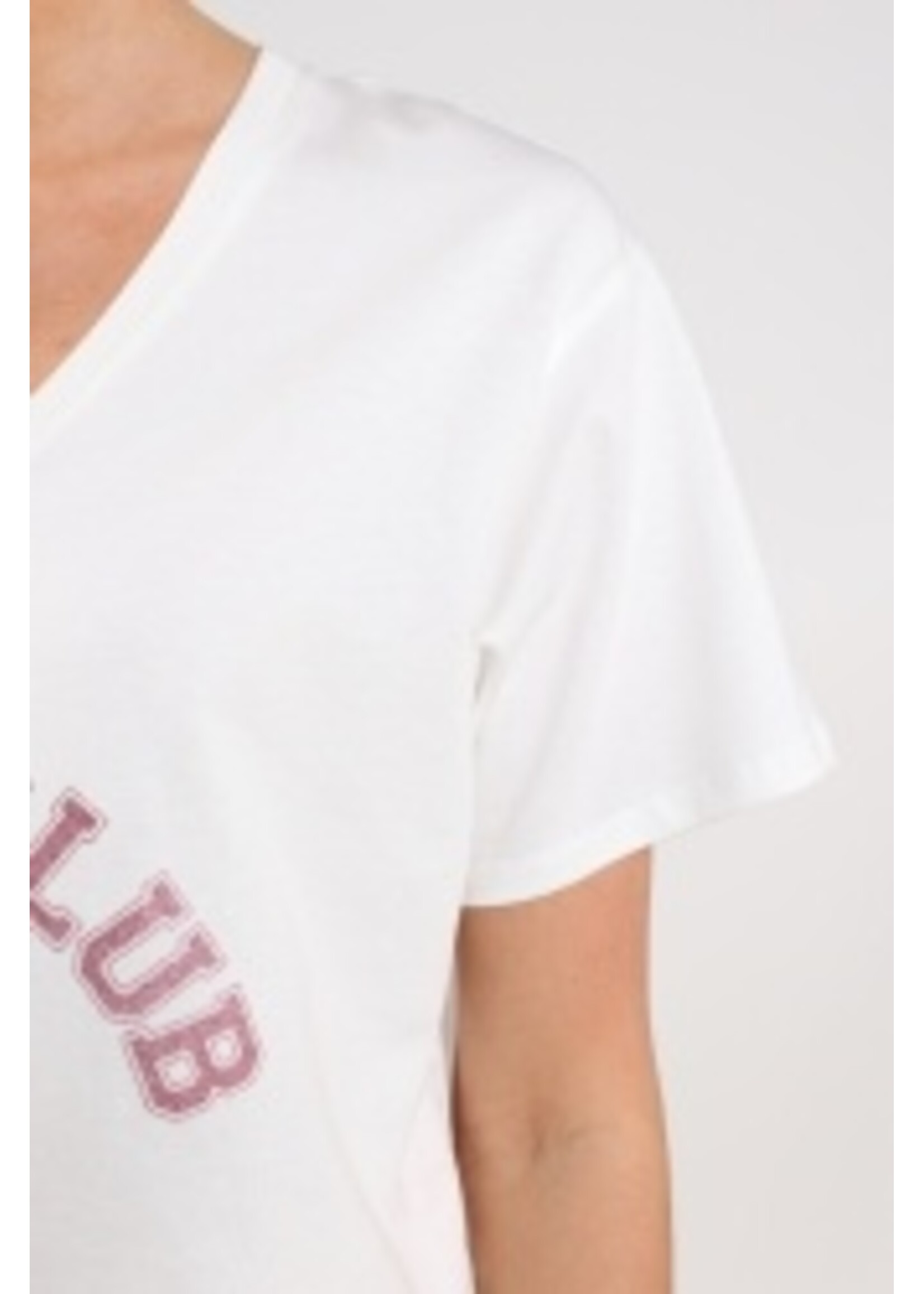 Nukus Nukus, Latte Shirt V-neck, Off white/blush, Size: