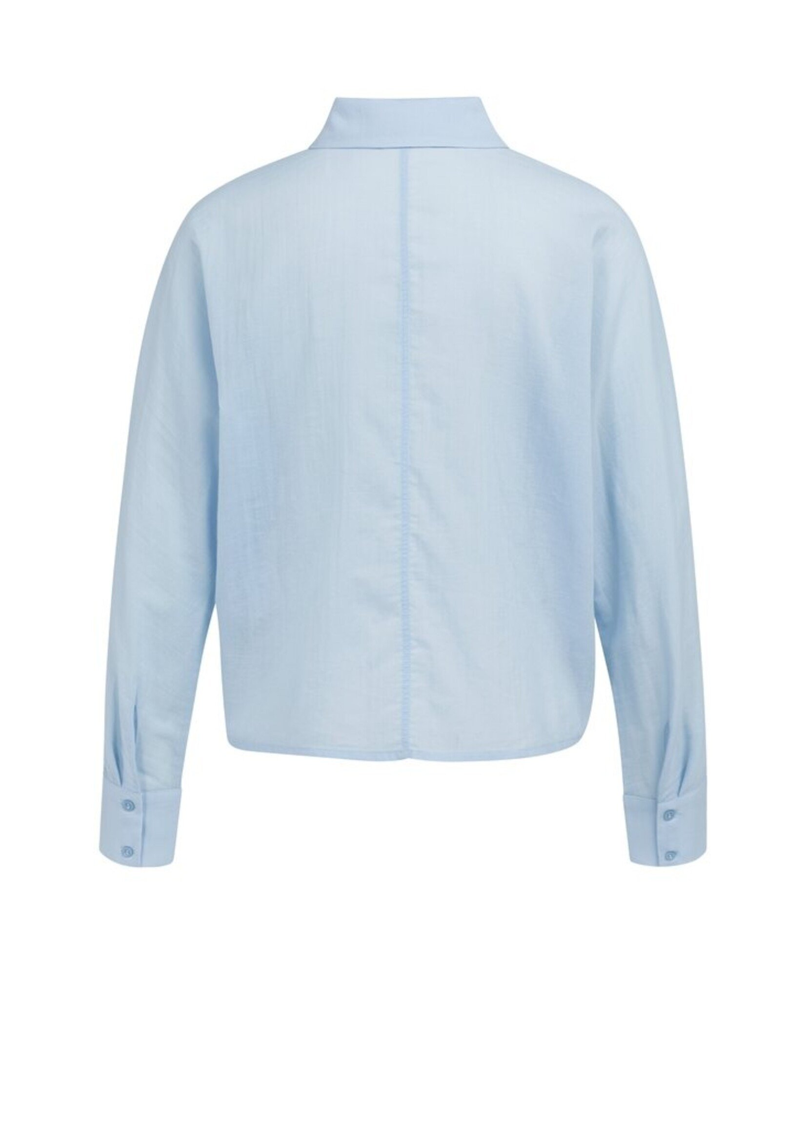 Yaya Yaya, Blouse met schuine naden en knoopdetails, Light blue, Size: