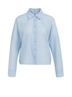 Yaya Yaya, Blouse met schuine naden en knoopdetails, Light blue, Size: